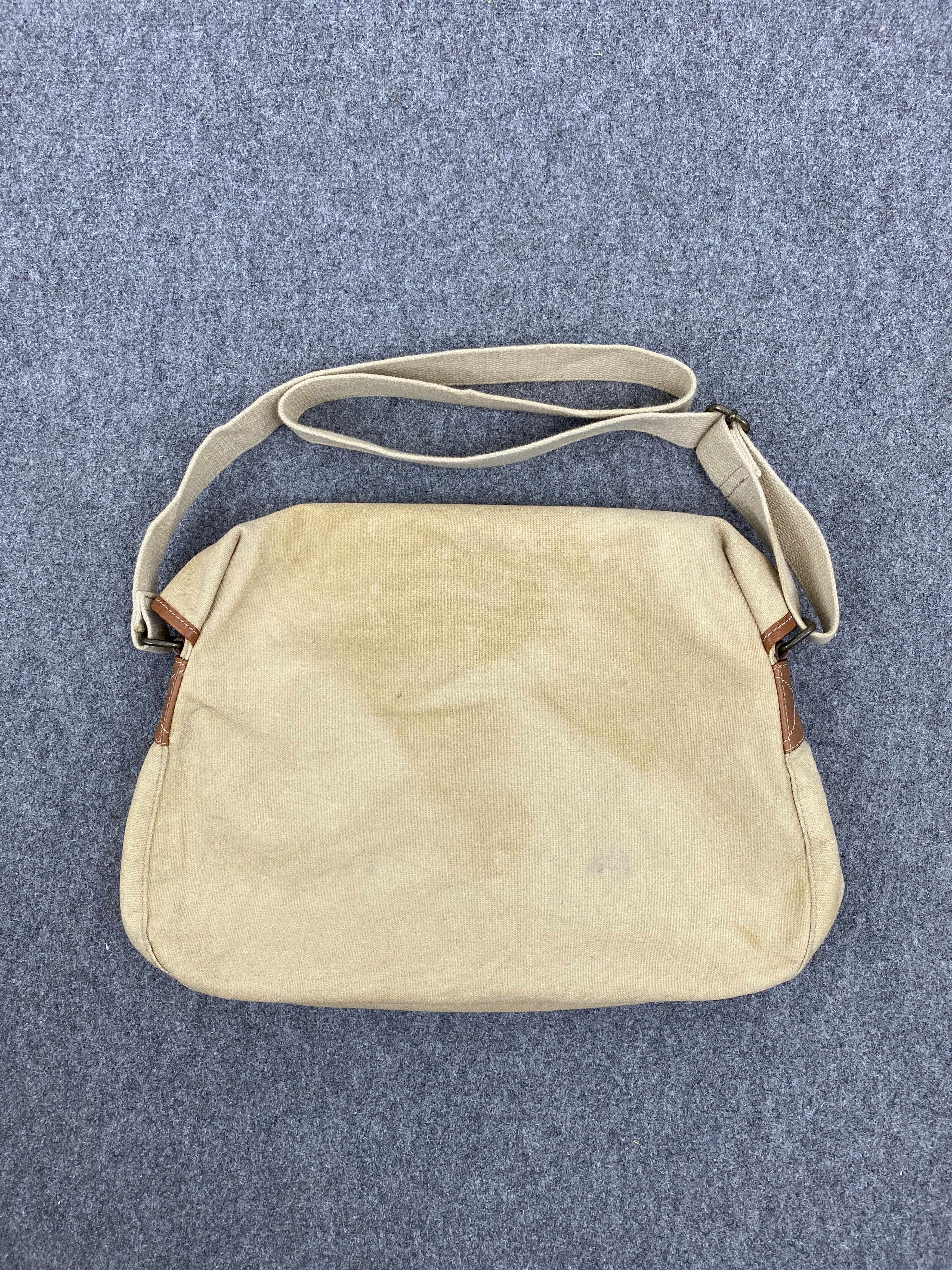 Giordano Vintage Giordano Canvas Leather Sling Bag BG0116 Size ONE SIZE - 18 Thumbnail