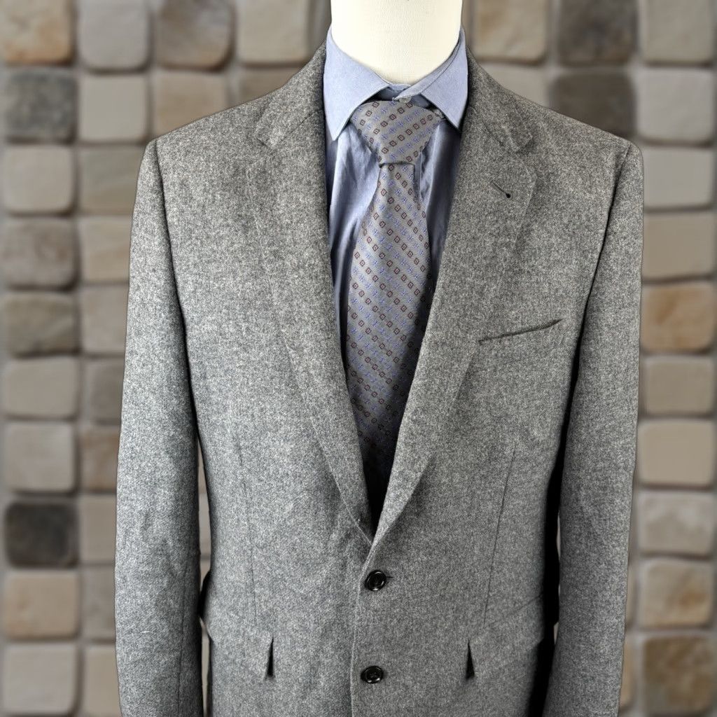 J.Crew J.CREW Blazer Wool Tweed Yorkshire Moon J.CREW Ludlow Blazer 42L Mens Grey Jacket 42 Chest Vintage? No Size 42R - 1 Thumbnail