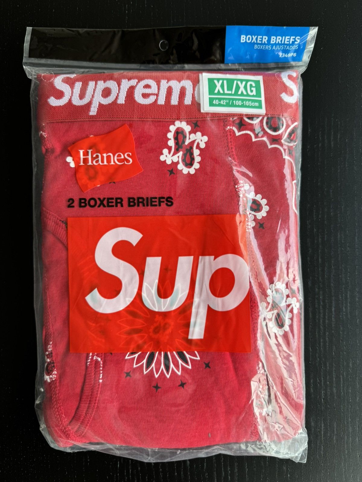 Supreme SUPREME X HANES BANDANA BOXER BRIEFS (2 PACK) RED SIZE XL | Grailed