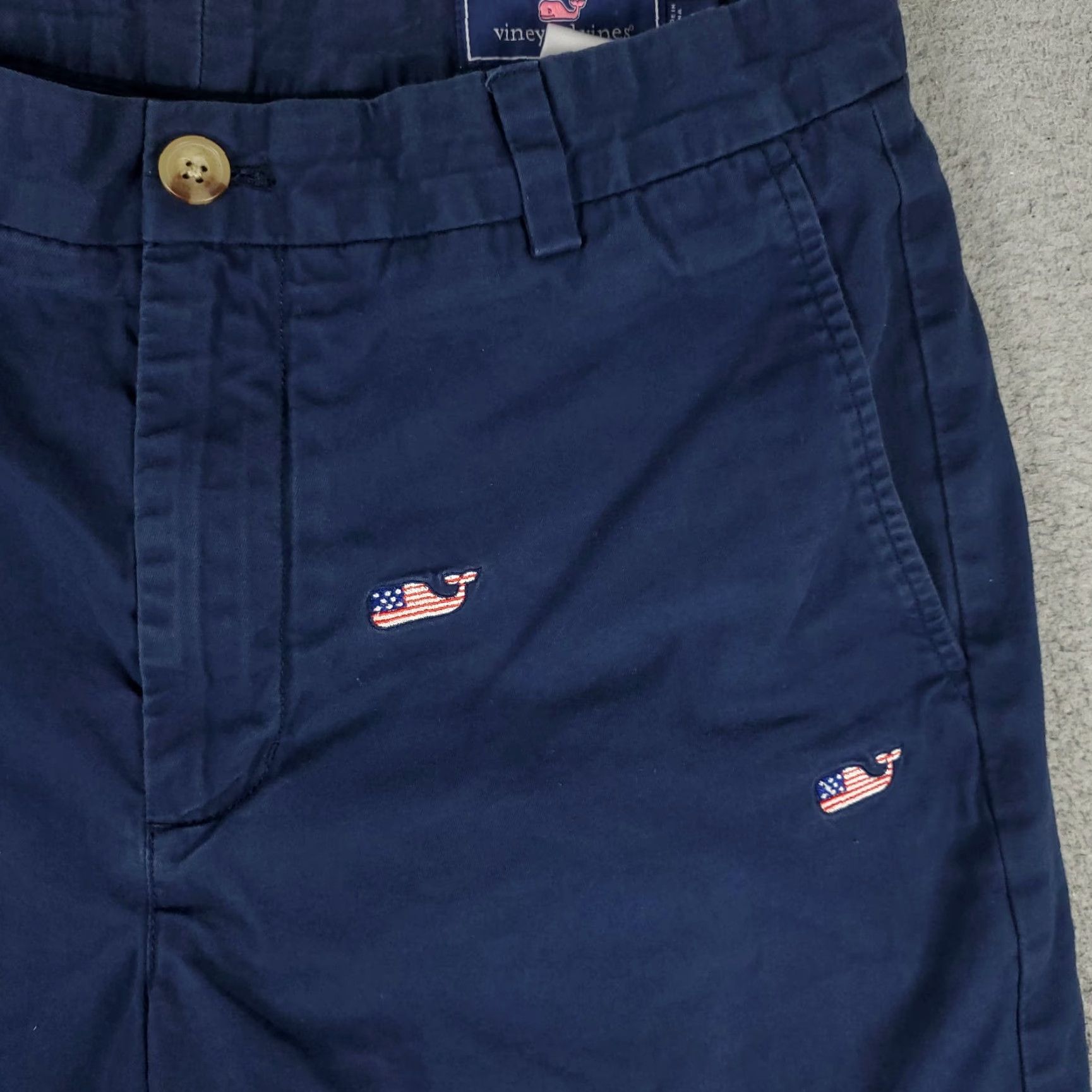 Vineyard Vines VINTAGE Vineyard Vines Shorts Mens Size 32 Blue Cotton Casual Flat Front Chino Preppy Size US 32 / EU 48 - 3 Thumbnail