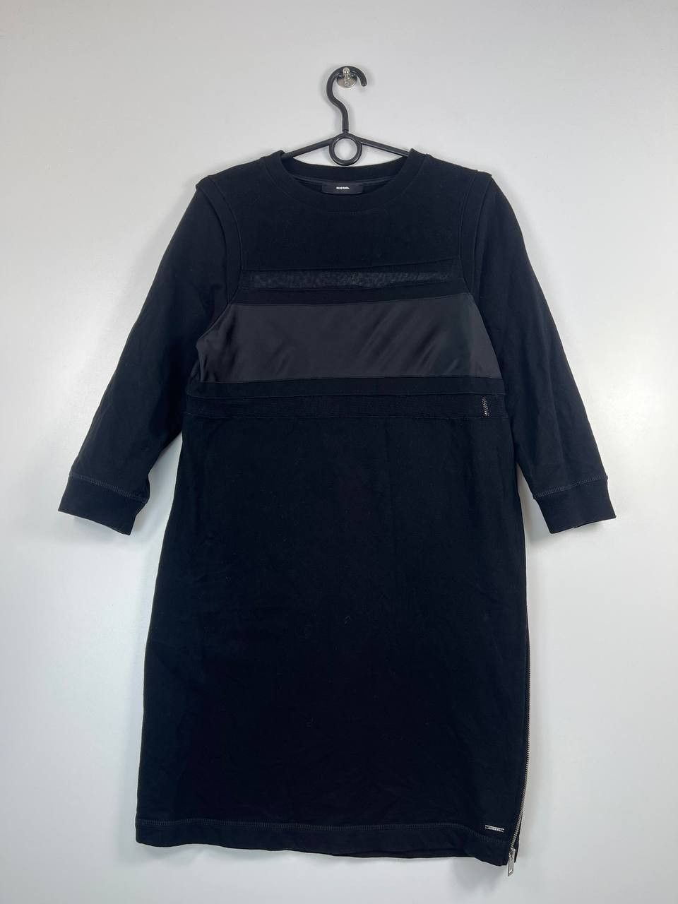 Diesel Diesel Black Panel Zip Long Sleeve Dress Cotton Size M Size M / US 6-8 / IT 42-44 - 1 Thumbnail