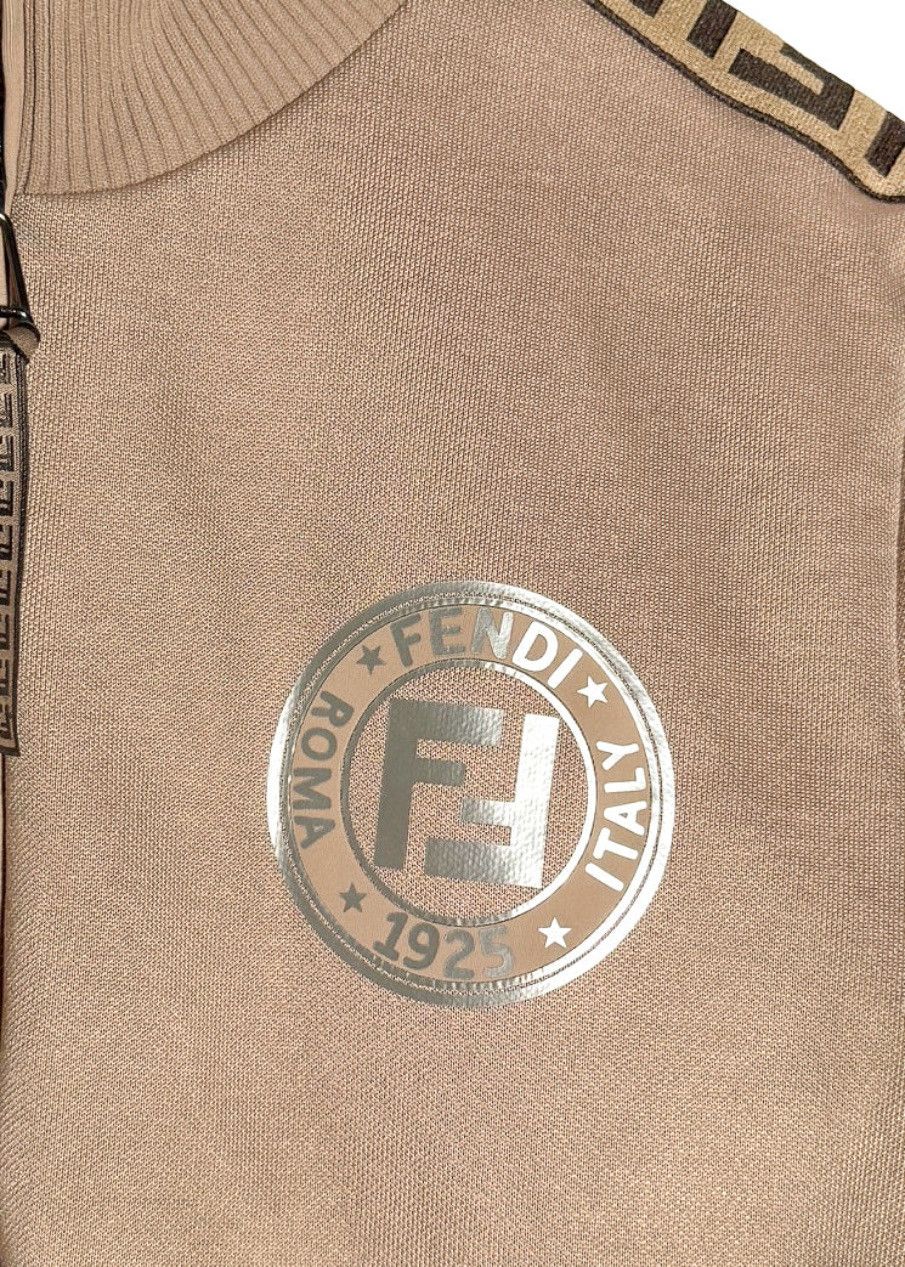 Fendi Fendi Beige Forever Fendi Zucca Sleeves Track Jacket Size L / US 10 / IT 46 - 4 Thumbnail