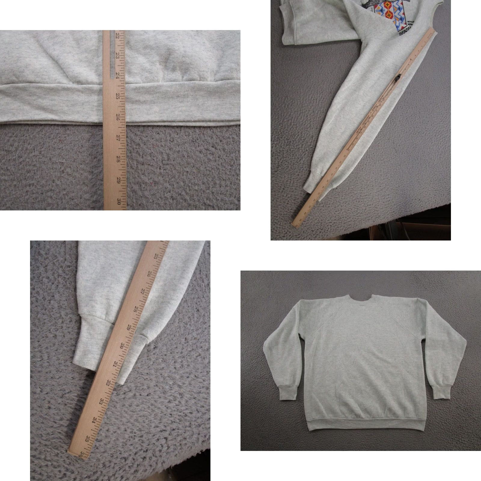 Fruit Of The Loom VTG 80s Wisconsin Black Bear Graphic Raglan Sleeve Crewneck Sweatshirt XL Gray Fruit of the Loom Men Sweatshirt Crew Neck Long Sleeve Size US XL / EU 56 / 4 - 8 Thumbnail