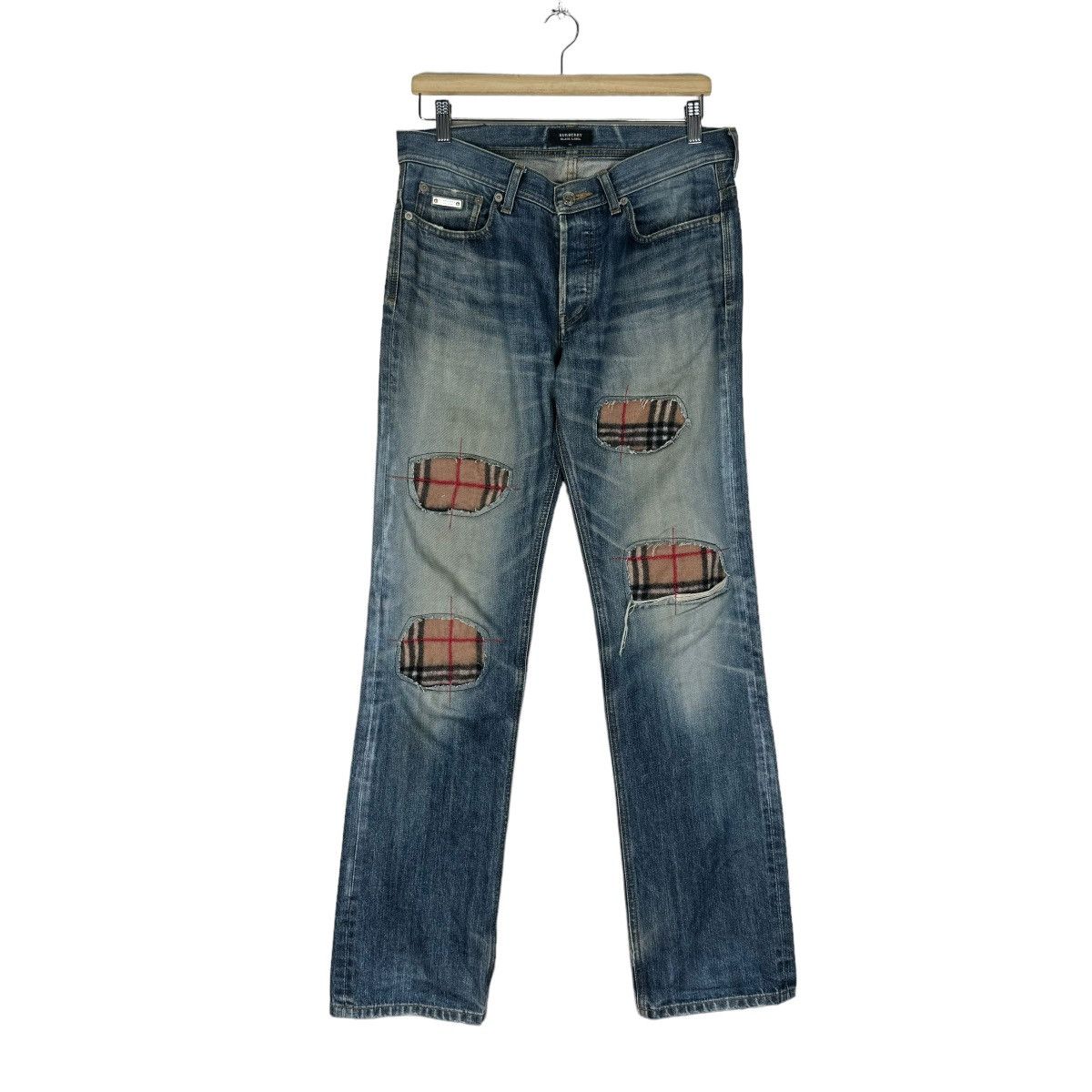 Burberry 🌟BURBERRY BLACK LABEL PATCHWORK DENIM JEANS Size US 34 / EU 50 - 1 Thumbnail