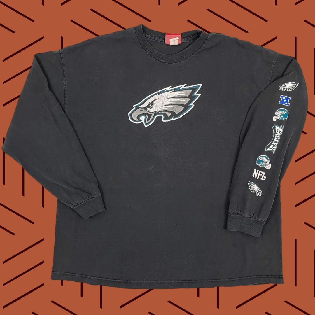 Reebok VINTAGE Reebok Philadelphia Eagles Shirt Mens XL Black Graphic Print Retro Y2K Logo 2000s Size US XL / EU 56 / 4 - 1 Thumbnail