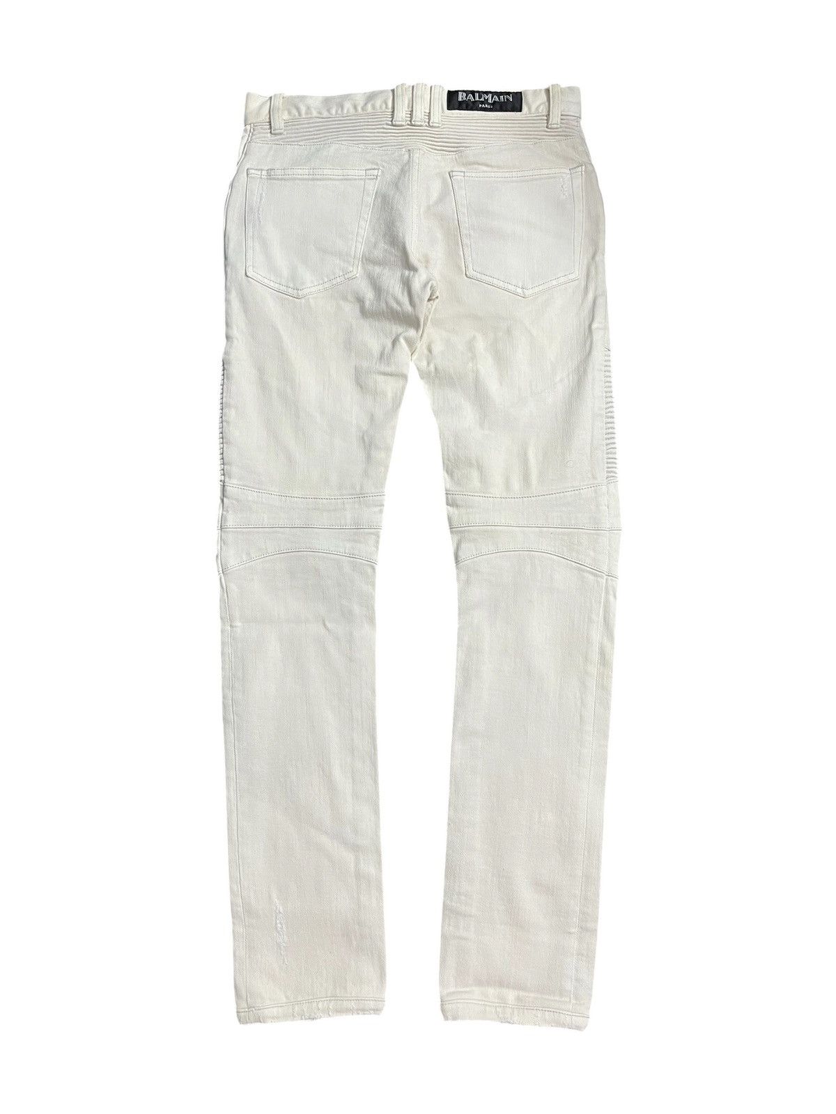 Balmain SS15 Balmain distressed biker jeans Size US 27 - 3 Thumbnail