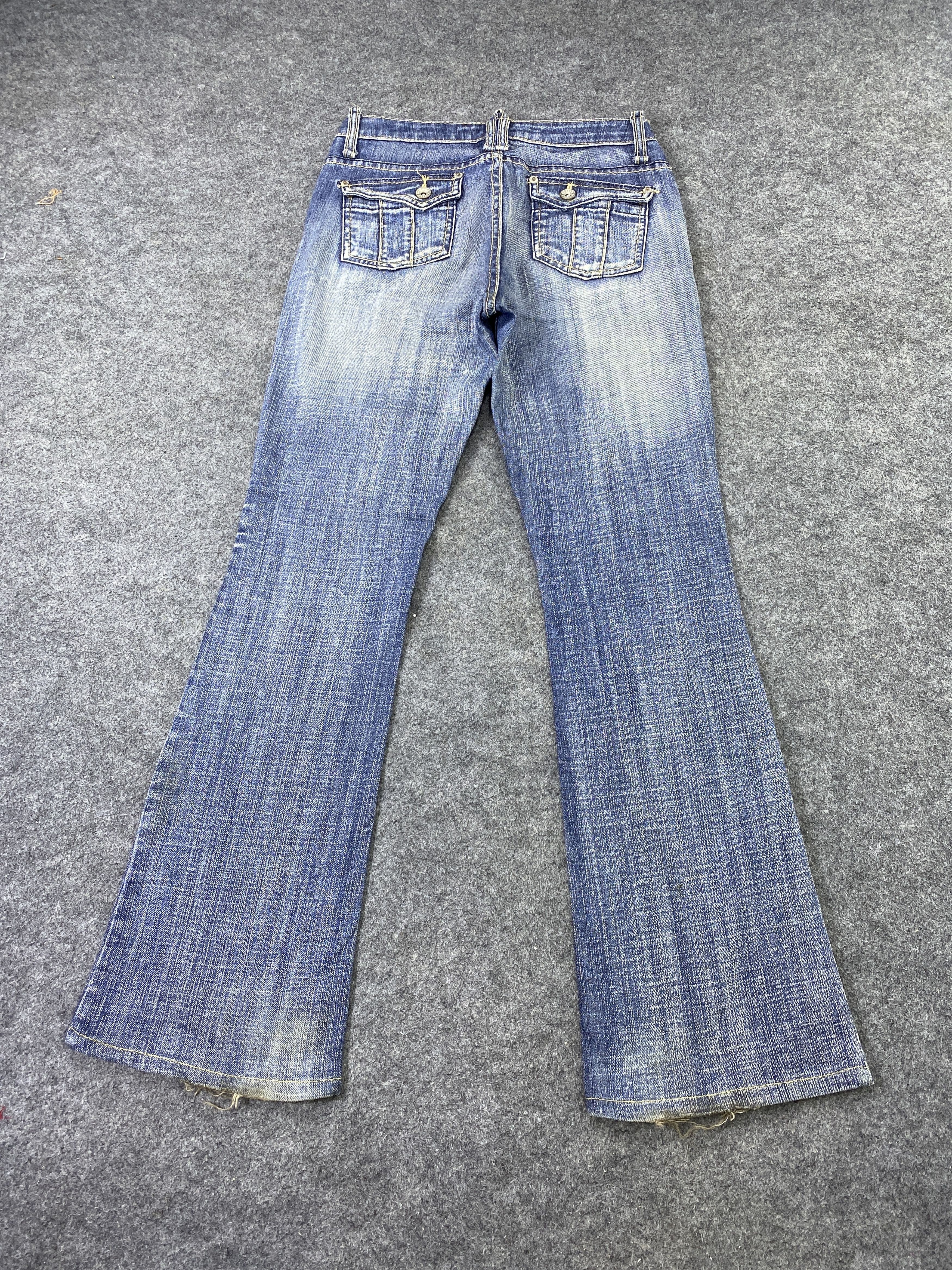 Japanese Brand OO La - La Sasson Blue Wash Flare Jeans - J998 Size 27" / US 4 / IT 40 - 4 Thumbnail