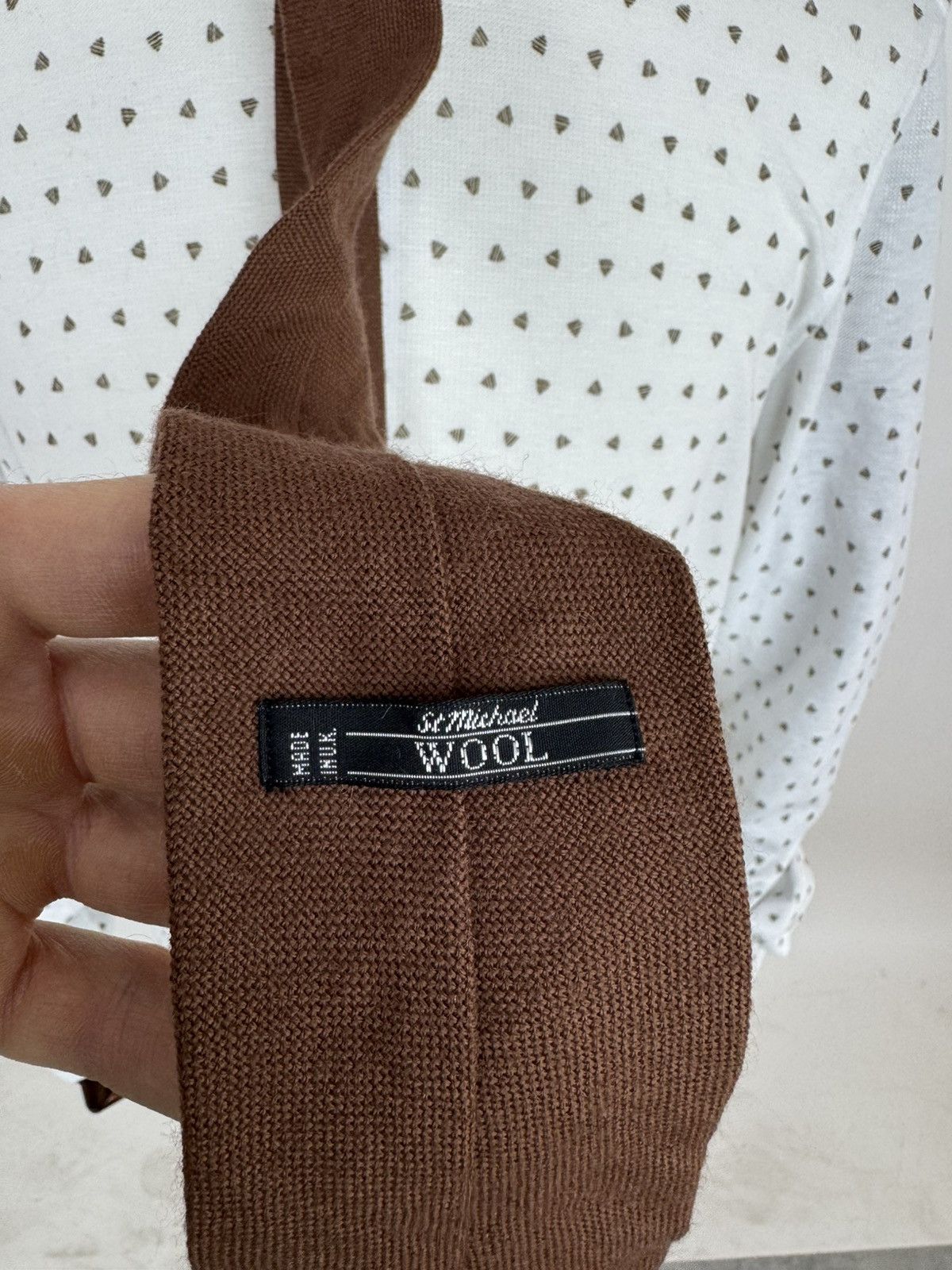 Saint Michael St. Michael Vintage wool ties Old money style brown tie Size ONE SIZE - 4 Thumbnail