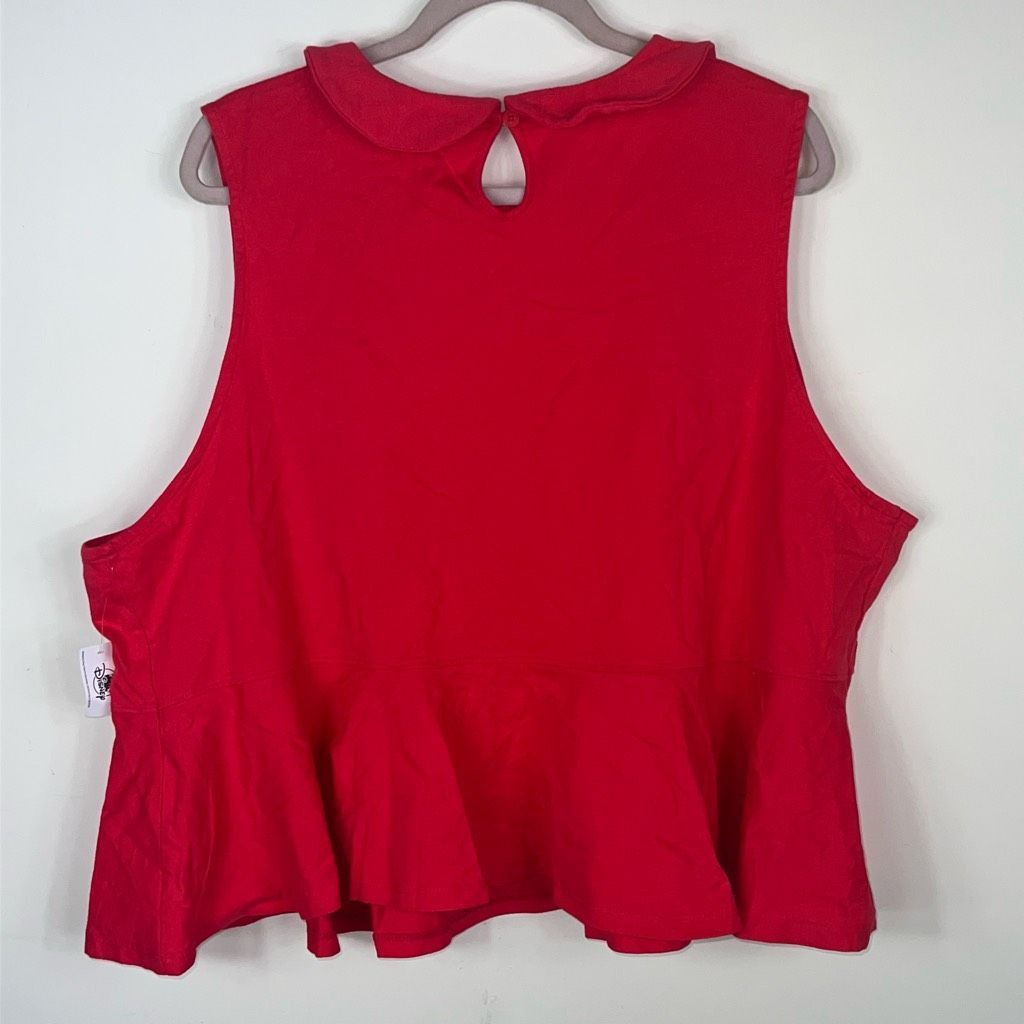 Disney Disney Parks Minnie Mouse Collard Sleeveless Shirt in Red (3X) Size 3XL / US 20-22 - 5 Thumbnail