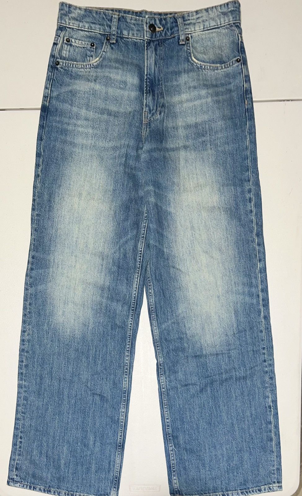 Zara Zara Baggy Dark Washed Blue Jeans Size US 30 / EU 46 - 1 Thumbnail