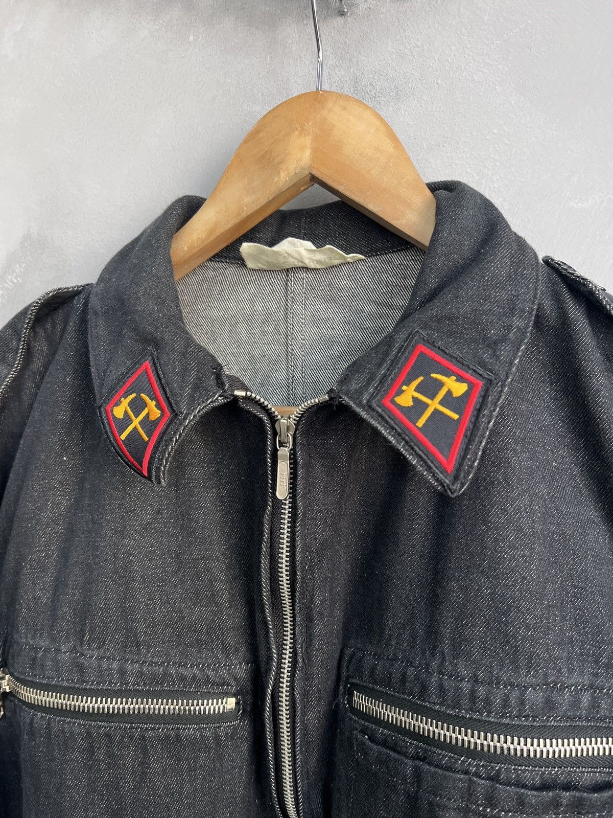 Le Laboureur Rare japanese cropped military army le leboureur riri zip Size US M / EU 48-50 / 2 - 3 Thumbnail