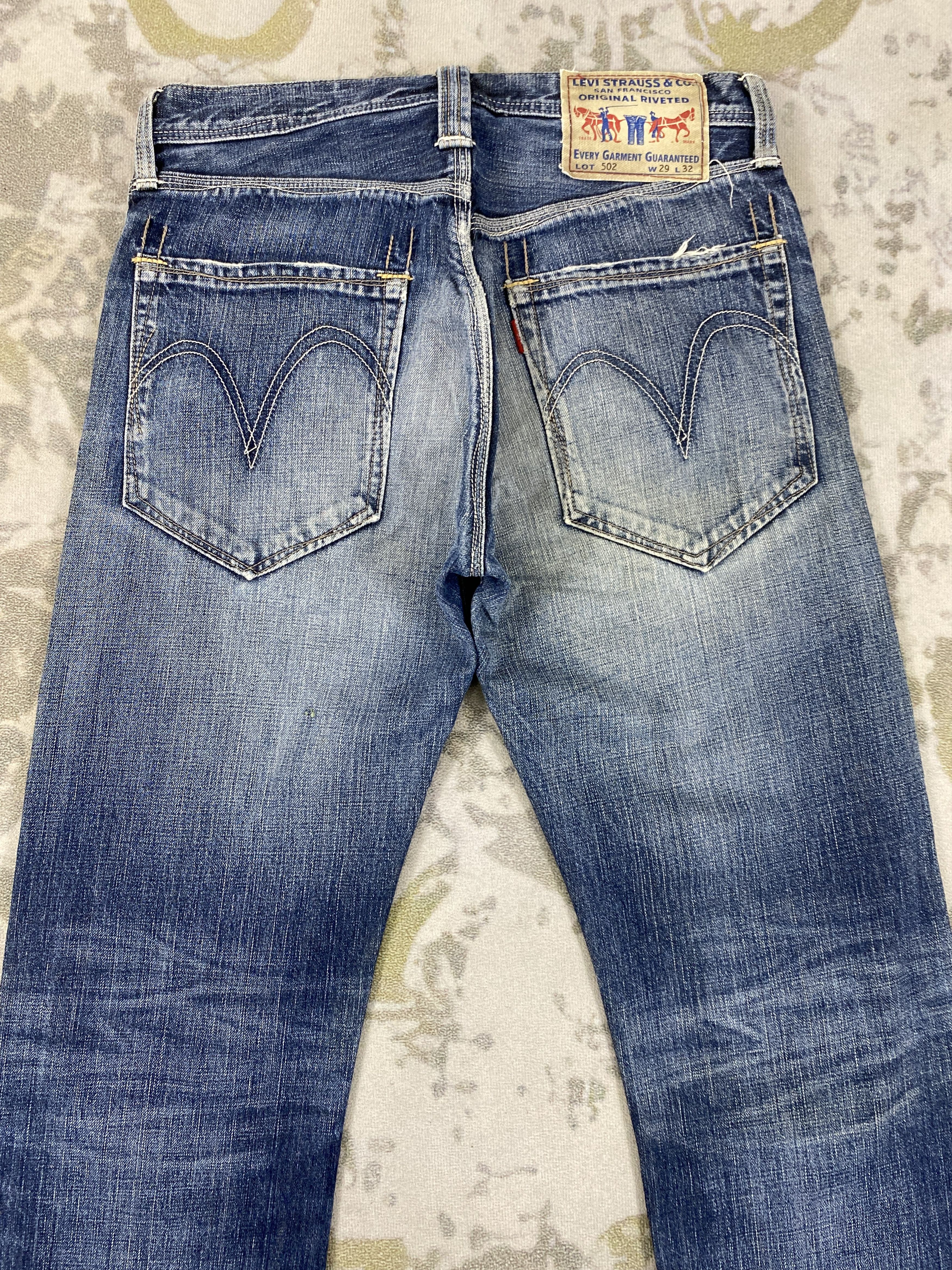 Levi's Distressed Blue Vintage Levi's 502 Jeans 30x31.5 - JN3588 Size US 30 / EU 46 - 4 Thumbnail