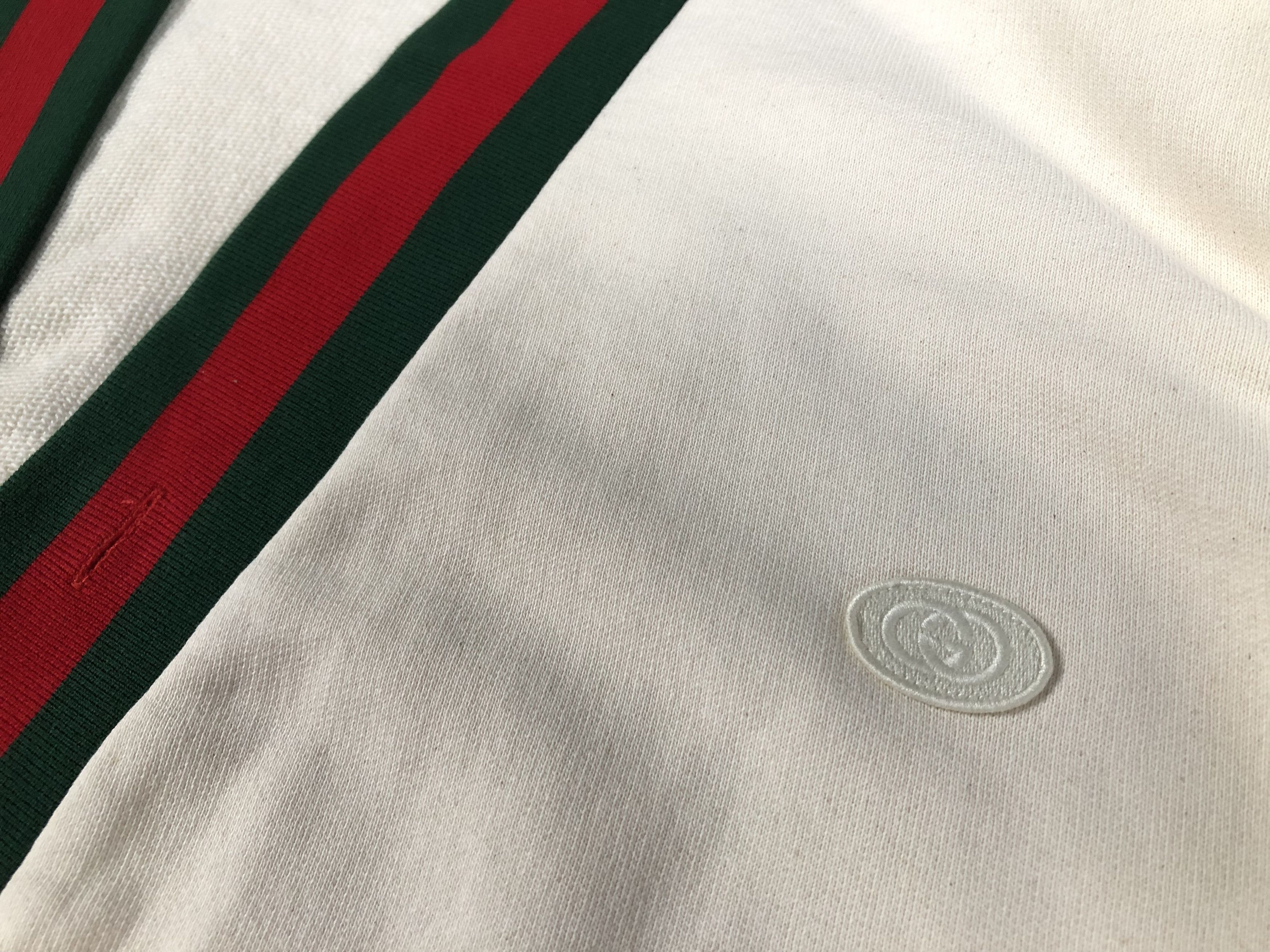 Gucci Gucci Cotton Jersey Cardigan With Web Detail Size US L / EU 52-54 / 3 - 5 Thumbnail