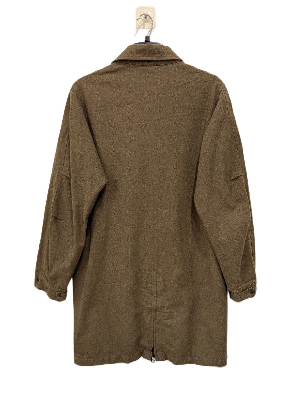 Le Grande Bleu (L.G.B.) JAPAN BRAND HOMLESS LONG JACKET WOOL ZIPPER OLIVE Size US M / EU 48-50 / 2 - 2 Thumbnail