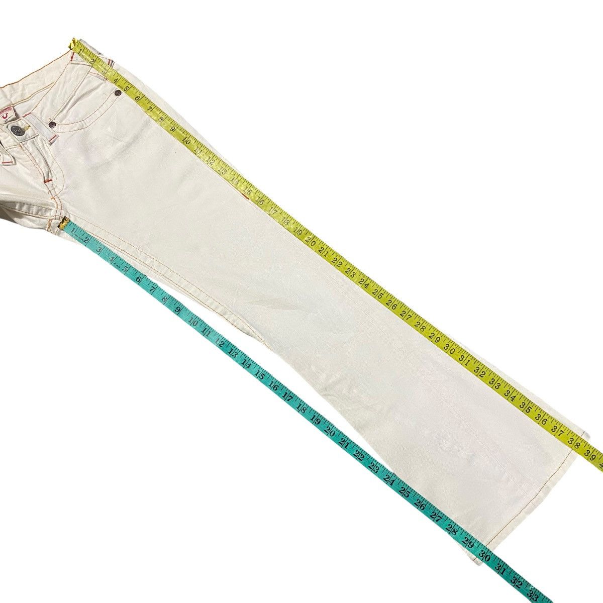 True Religion True Religion Off White Denim Flare Jeans Size 26" / US 2 / IT 38 - 17 Thumbnail