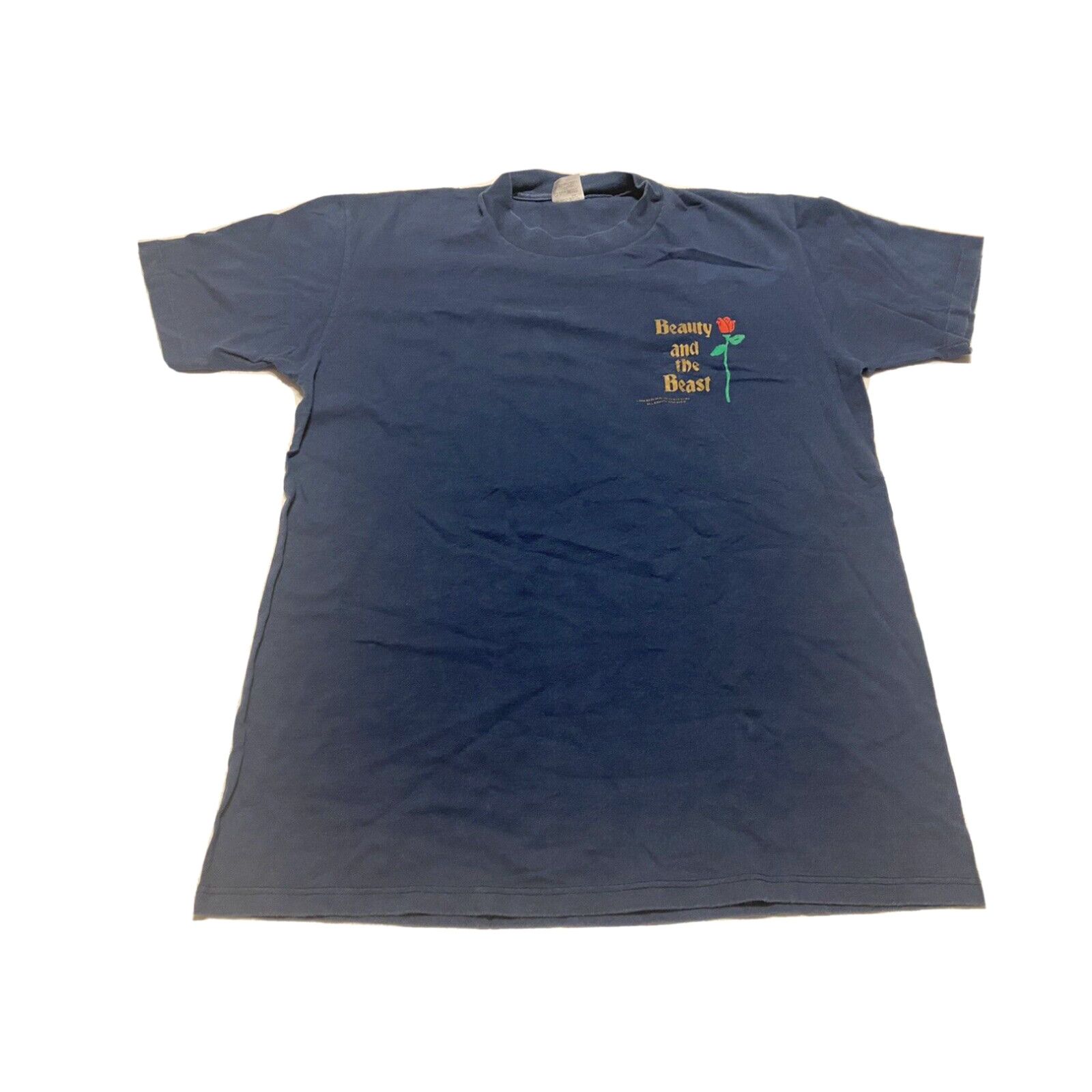 image of Vintage 1988 Beauty And The Beast Tv Show Shadows Belong To Vincent T-Shirt L Blue VTG in White (Si