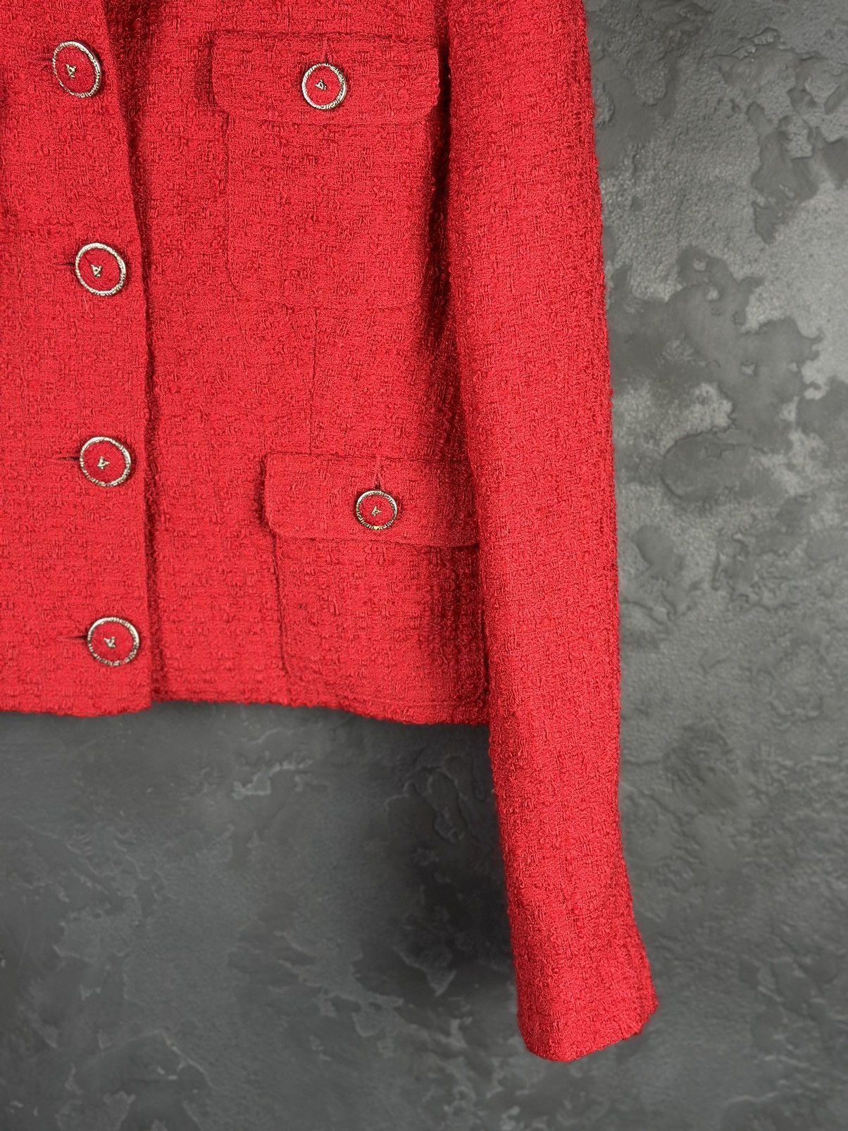 Versace × Vintage Archive!! VERSACE Classic V2 80s Red Skirt Jacket Suit Wool Size M / US 6-8 / IT 42-44 - 8 Thumbnail