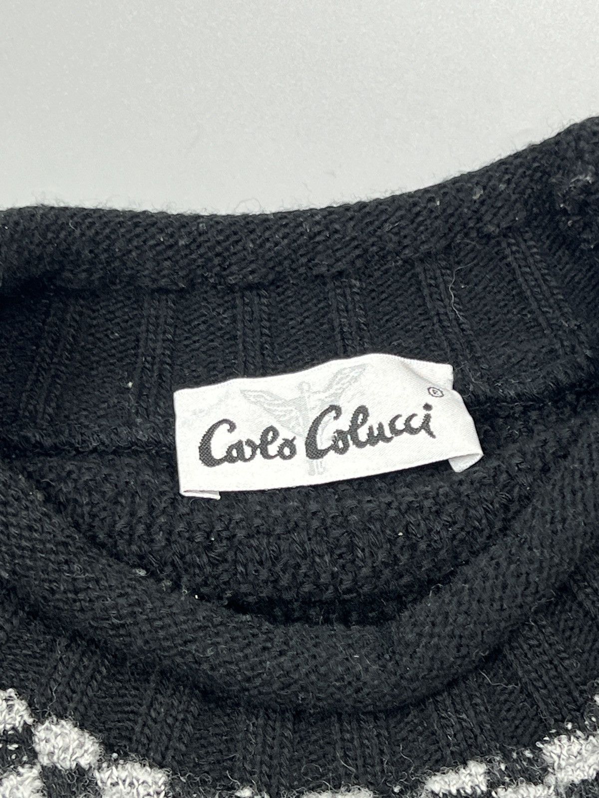 Carlo Colucci Carlo Colucci Mockneck Checkmate Pattern Sweater (Y0458) Size US L / EU 52-54 / 3 - 7 Thumbnail