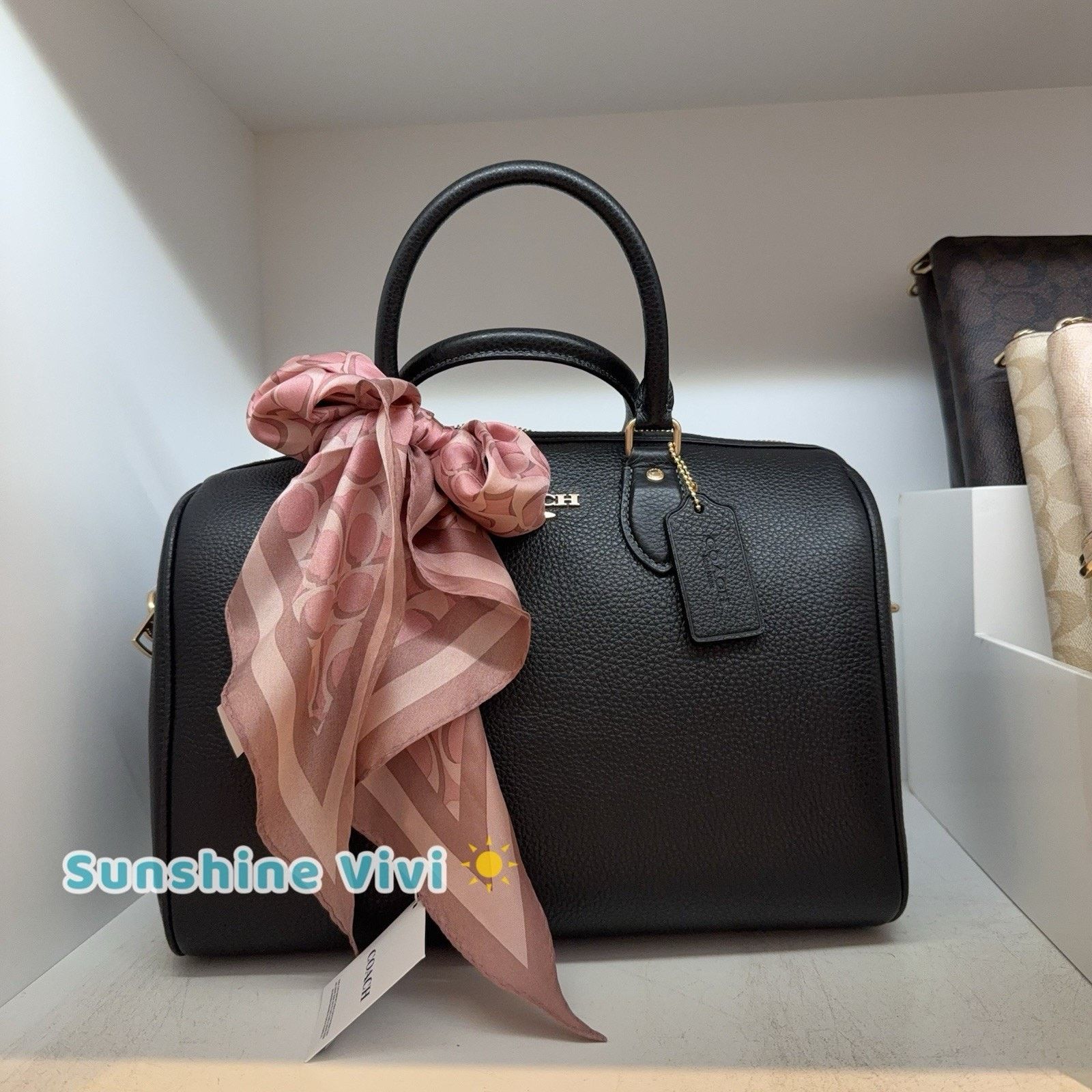Coach NWT Coach Bundle Silk Scarf CCQ00 & Large rowan Bag CV960 Size ONE SIZE - 2 Thumbnail