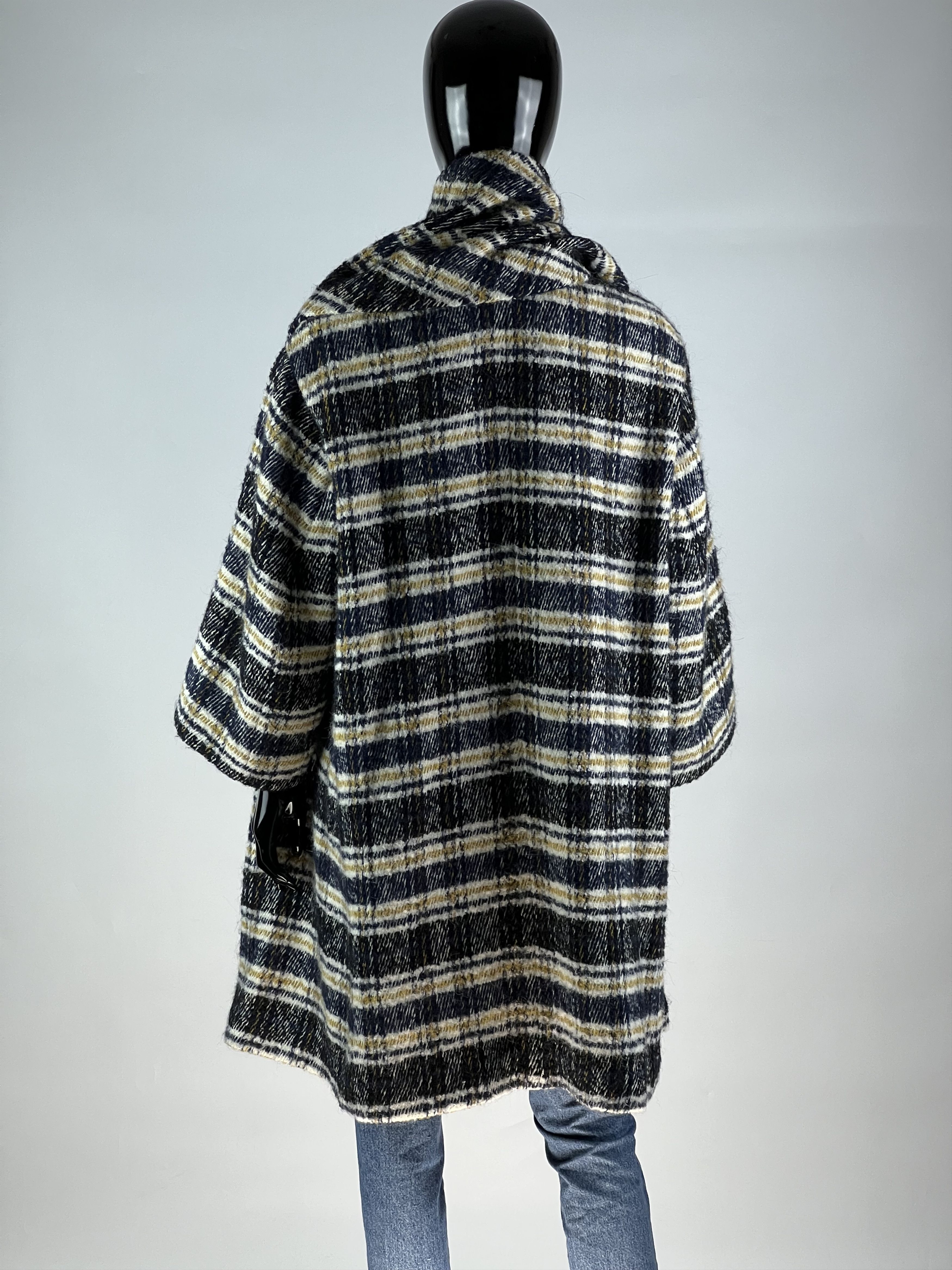 Maje Maje Wool Alpaca Checked Coat Size 0 Oversized Size XS / US 0-2 / IT 36-38 - 4 Thumbnail
