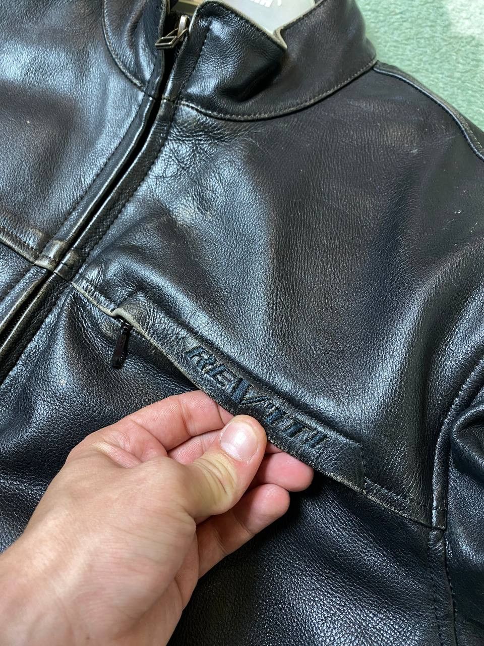 Vintage MOTO Vintage Black Leather Jacket REV'IT! Streetwear Size US XL / EU 56 / 4 - 13 Thumbnail