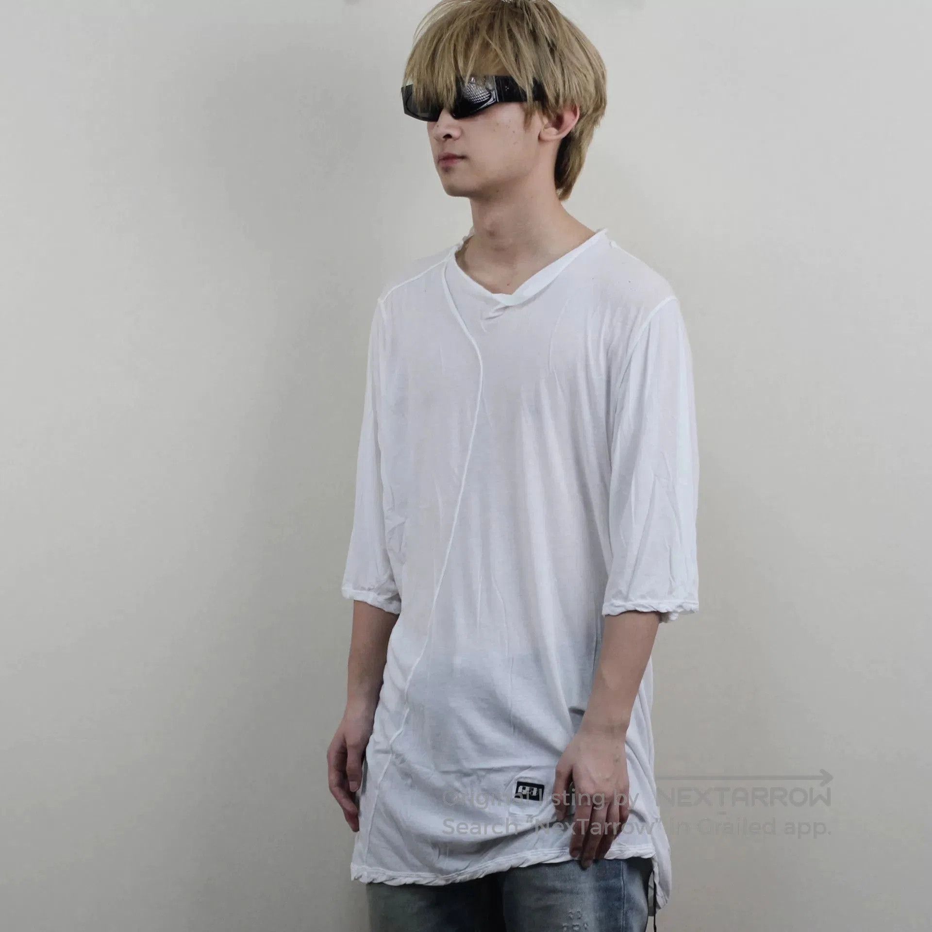 Rick Owens rick owens white oversized short sleeve shirt. Size US S / EU 44-46 / 1 - 7 Thumbnail