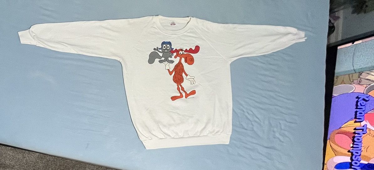 Other 🦌 Vintage Rocky & Bullwinkle Crewneck XL 80s Belton Tag 🐿️ Size US XL / EU 56 / 4 - 8 Thumbnail
