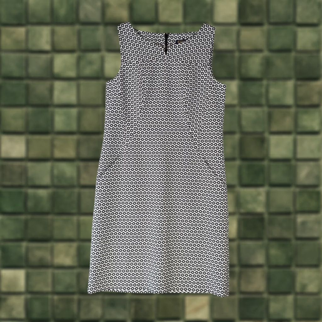 Brooks Brothers Brooks Brothers Floral Sheath Dress Sleeveless Black/white Women's Size 8 Career Size M / US 6-8 / IT 42-44 - 1 Thumbnail