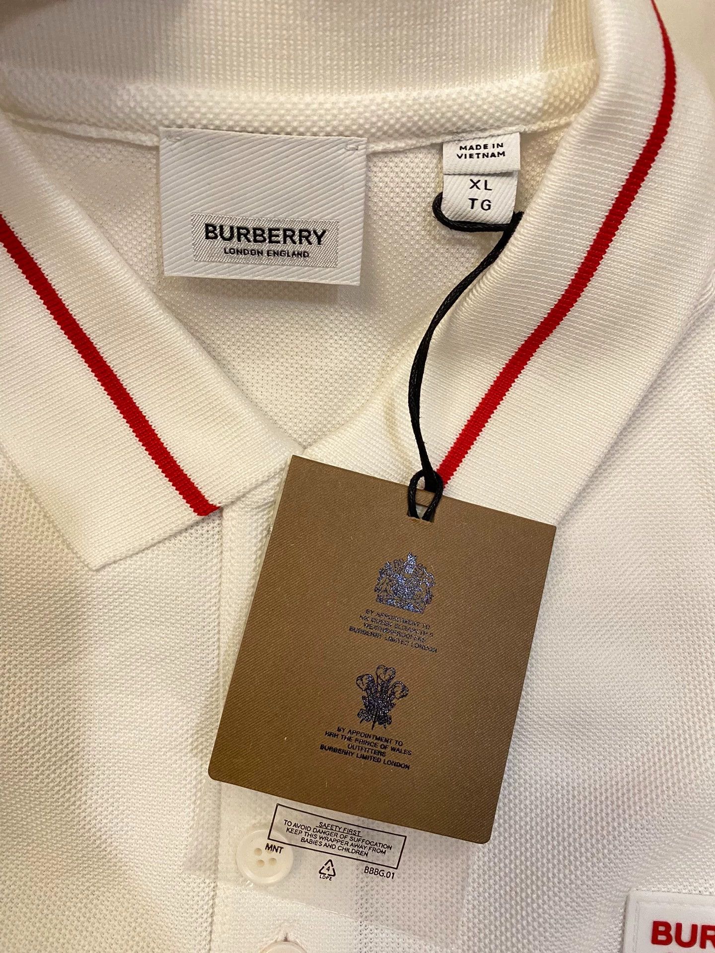 Burberry Burberry TB Placket Short Sleeve Polo Shirt XL Size US XL / EU 56 / 4 - 6 Thumbnail