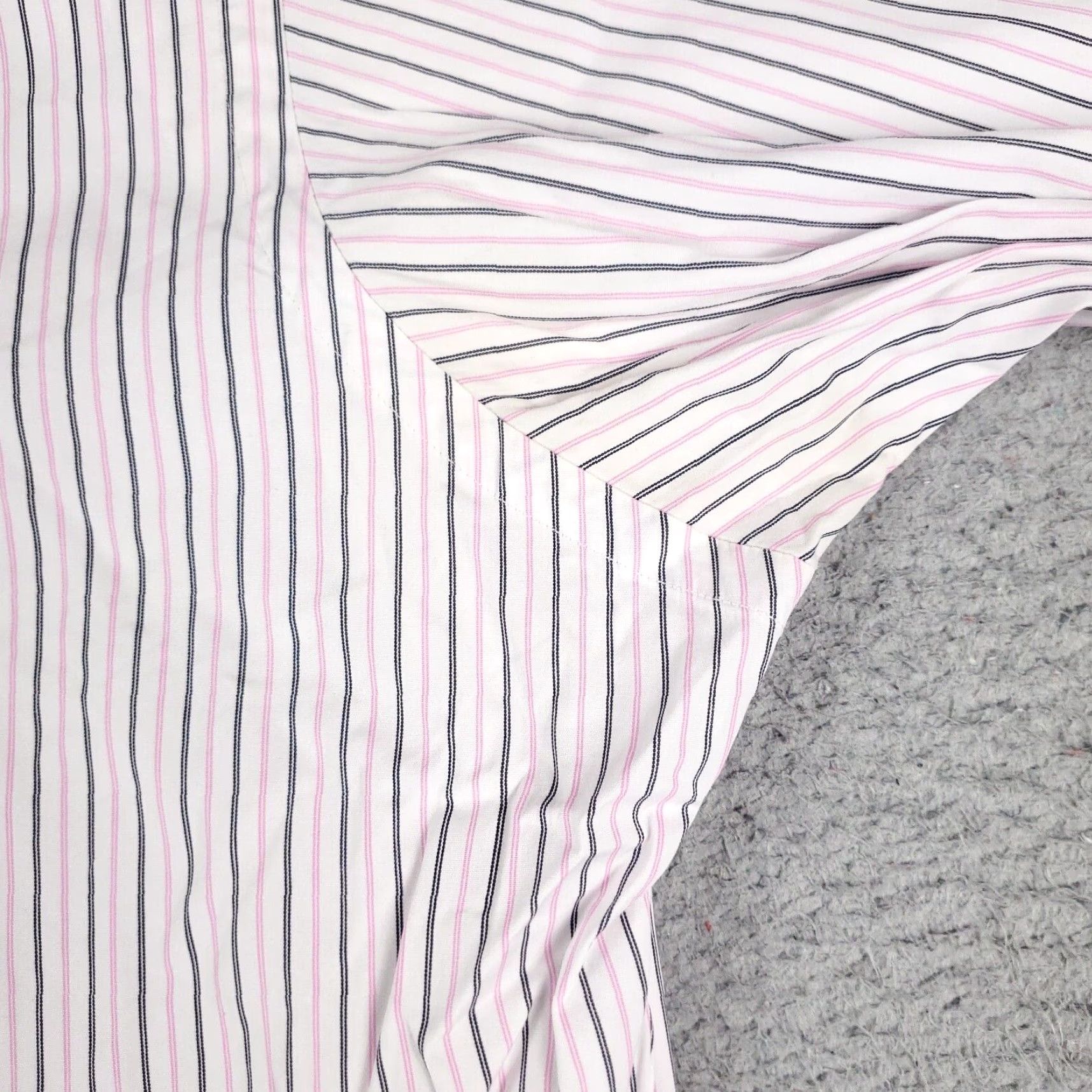Ralph Lauren Ralph Lauren Shirt Mens 16 Pink White Striped Dress Button Up Long Sleeve Non-Iron Pockets 100% Cotton Casual Workwear Mens Size 42R - 4 Thumbnail