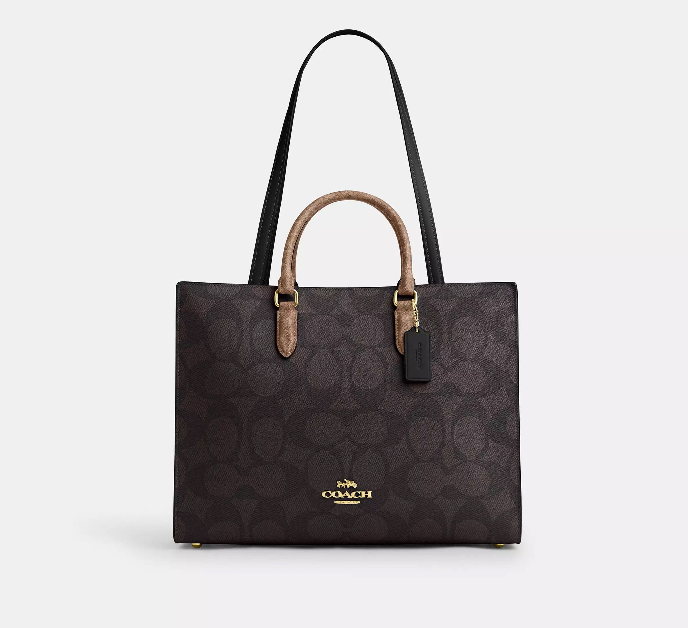 Coach Maggie Tote Bag In Blocked Signature Canvas CY677 Size ONE SIZE - 7 Thumbnail