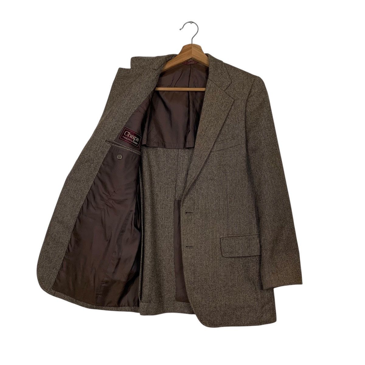 Chaps Ralph Lauren 90’s CHAPS RALPH LAUREN Herringbone Wool Blazers #2105-C92 Size US M / EU 48-50 / 2 - 7 Thumbnail