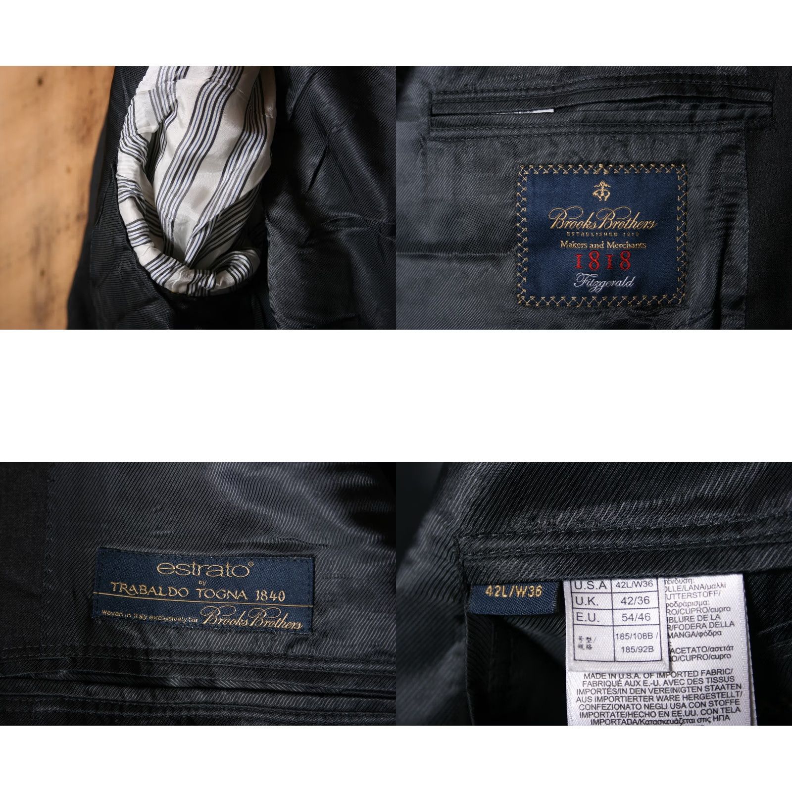 Brooks Brothers BROOKS BROTHERS Blazer Wool Gray Single-Breasted 2-Button Notch Lapel 42 Long Mens Dress Jacket 44 Chest Excellent Condition Size 42R - 8 Thumbnail