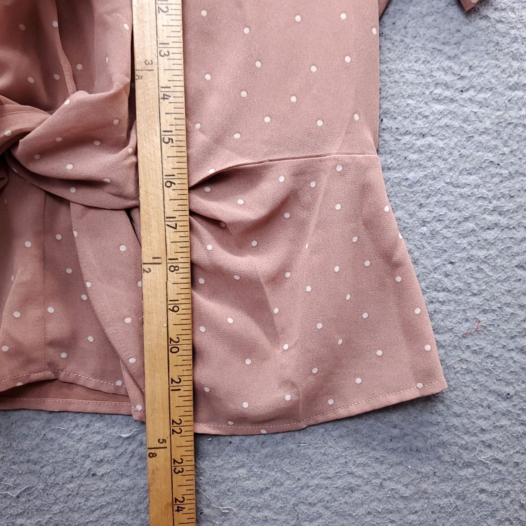 ASTR The Label ASTR The Label Blouse Women Polka Dot Slit Sleeve Knotted Front M Multi Color Shirt Size M / US 6-8 / IT 42-44 - 5 Thumbnail
