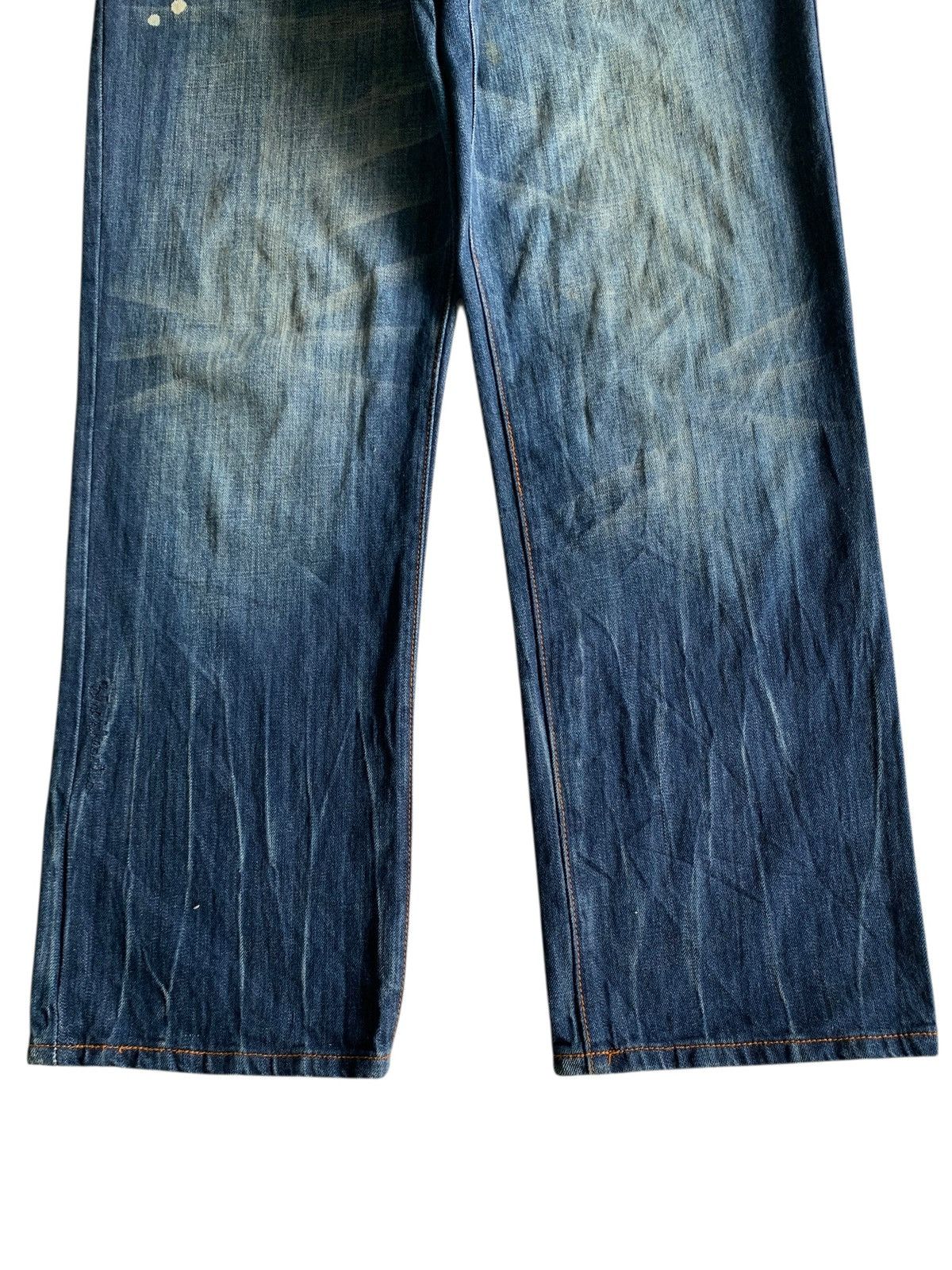 If Six Was Nine CROWN COLLECTIVE BIG SKULL PUNK JAPANESE DISTRESSED DENIM Size US 34 / EU 50 - 9 Thumbnail