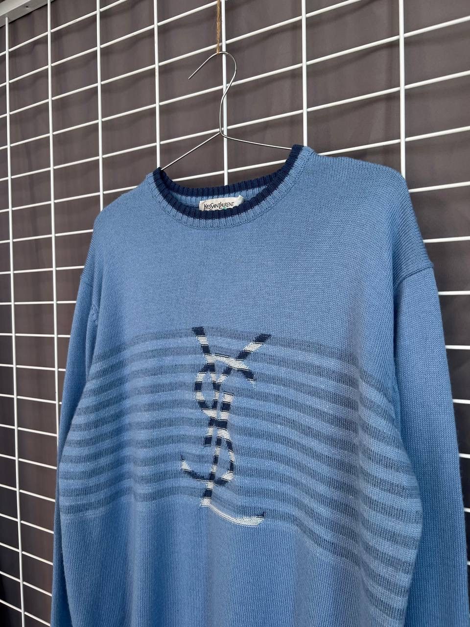 Yves Saint Laurent Yves Saint Laurent Vintage Wool Sweater YSL Logo Mens Size L Size US L / EU 52-54 / 3 - 4 Thumbnail
