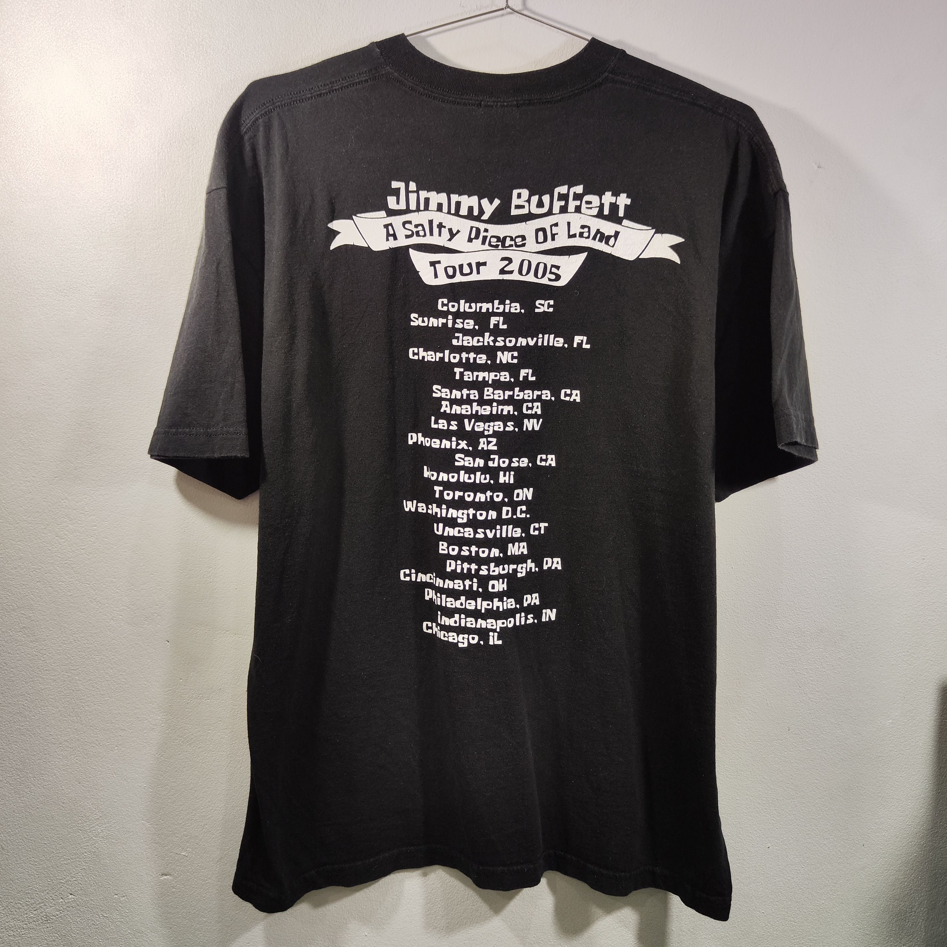 Band Tees Jimmy Buffett 00s Band T shirt Folk Country Tour Black 2XL Size US XXL / EU 58 / 5 - 3 Thumbnail