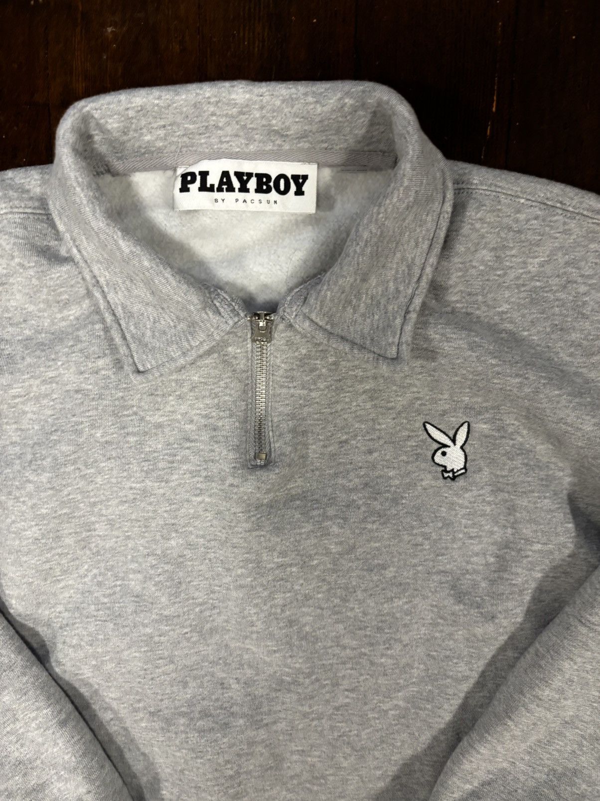 Playboy Quarter Zip PlayBoy sweater Grey Size S / US 4 / IT 40 - 2 Thumbnail