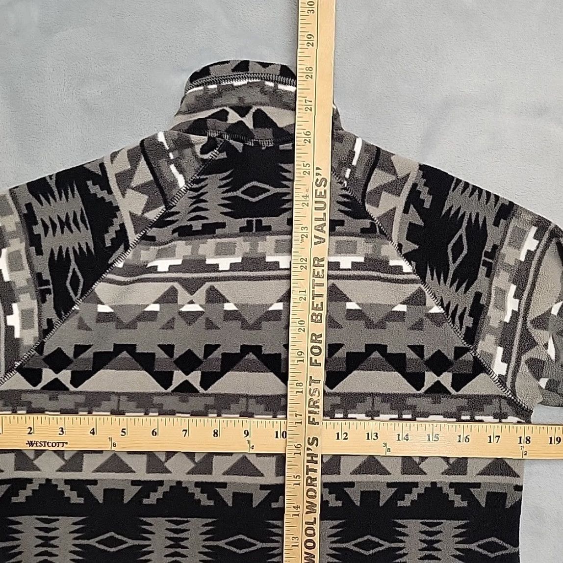 Eddie Bauer VINTAGE Eddie Bauer Sweater Womens Small Gray Aztec Geometric 1/4 Zip Fleece Outdoors Size S / US 4 / IT 40 - 8 Thumbnail