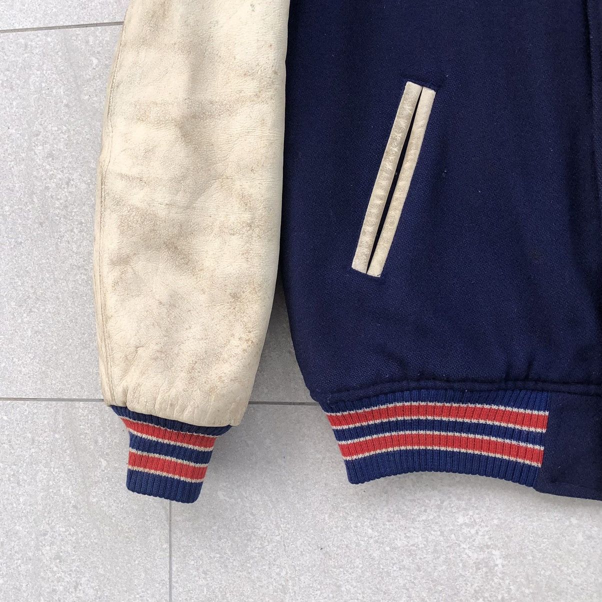 Vintage Vintage NU Basketball Latterman Wool Leather Varsity Jacket Size US M / EU 48-50 / 2 - 11 Thumbnail