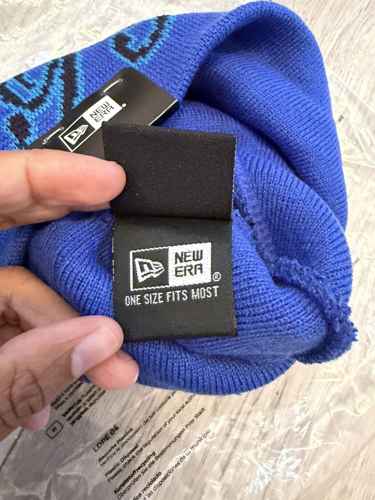 Supreme Supreme SS26 New Era Cursive Beanie Royal Blue Size ONE SIZE - 7 Thumbnail
