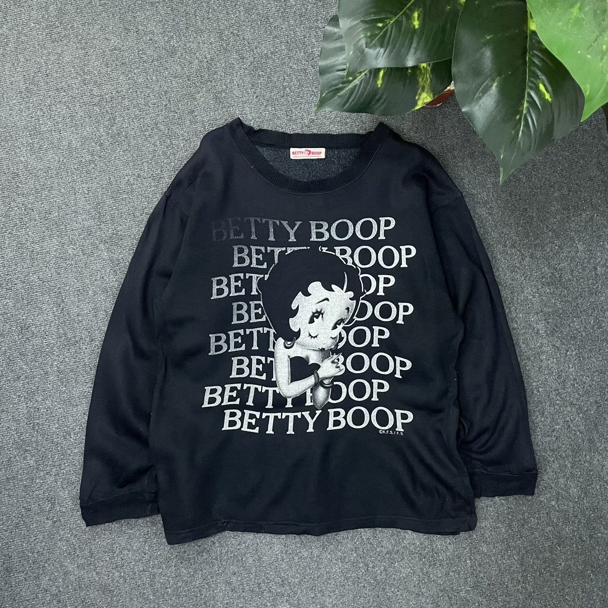 Cartoon Network × Vintage Vintage 1990s Betty Boop Sweatshirt Size US L / EU 52-54 / 3 - 1 Thumbnail