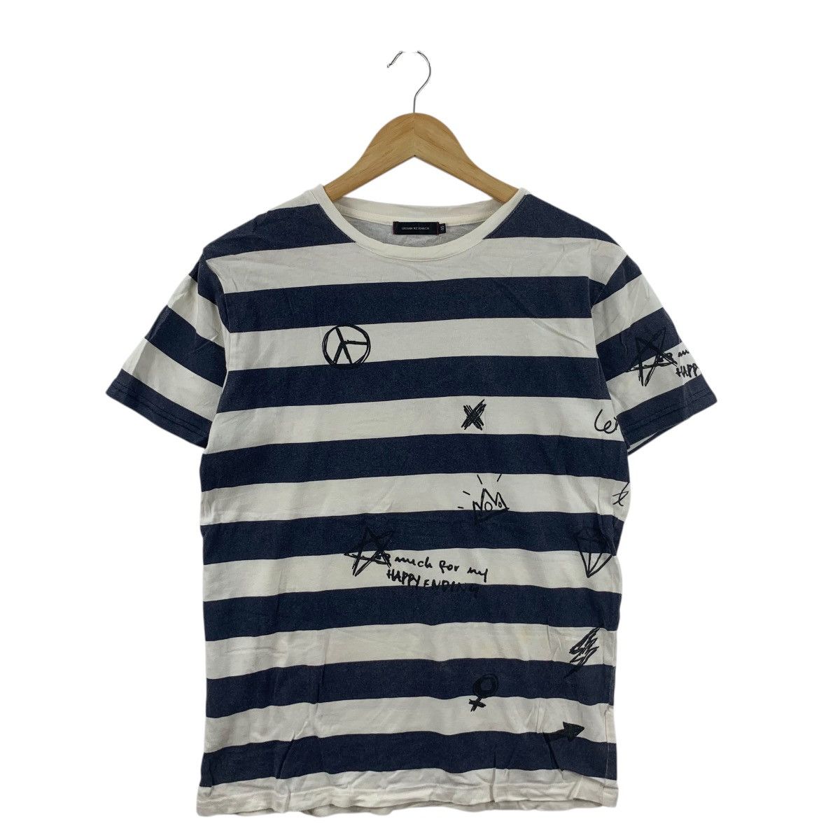 URBAN RESEARCH DOORS URBAN RESEARCH JAPAN Peace Happy Ending Tee Shirt Top Size S / US 4 / IT 40 - 3 Thumbnail