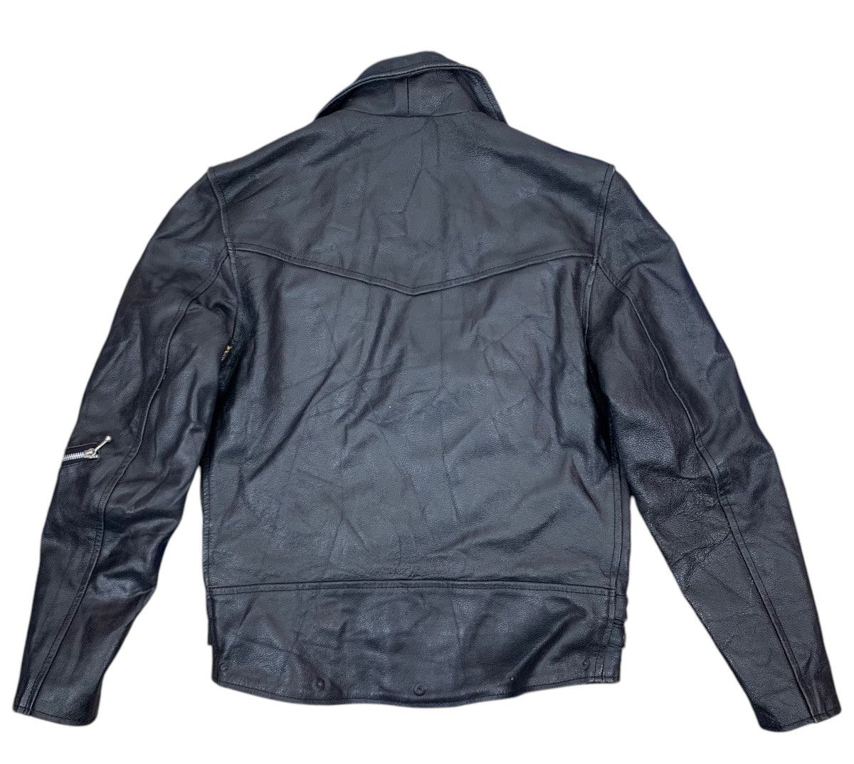 Aero Leathers × Schott VINTAGE BLACK LEATHER BIKERS JACKET Size US M / EU 48-50 / 2 - 10 Thumbnail