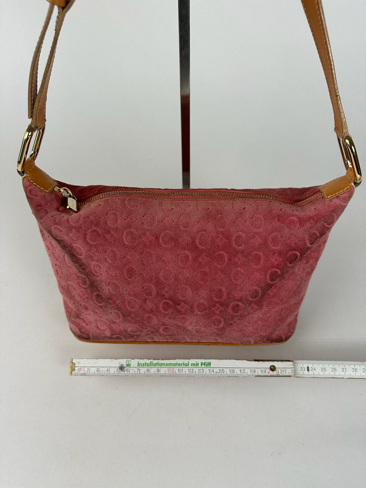 Celine Vintage Celine Paris Velour Leather Monogram Bag Orange Size ONE SIZE - 6 Thumbnail
