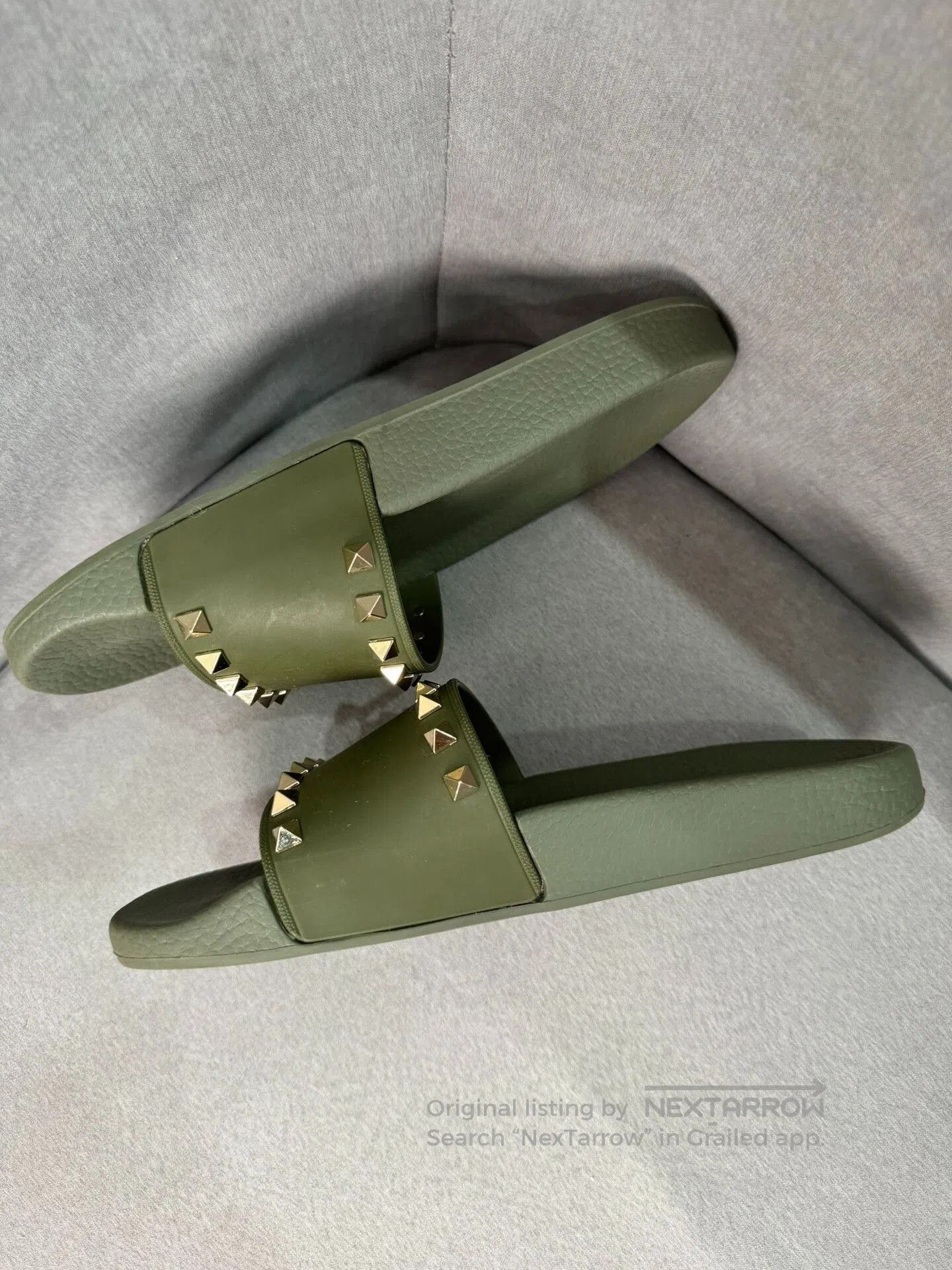 Valentino Valentino Studded Slippers. Size US 7 / IT 37 - 4 Thumbnail