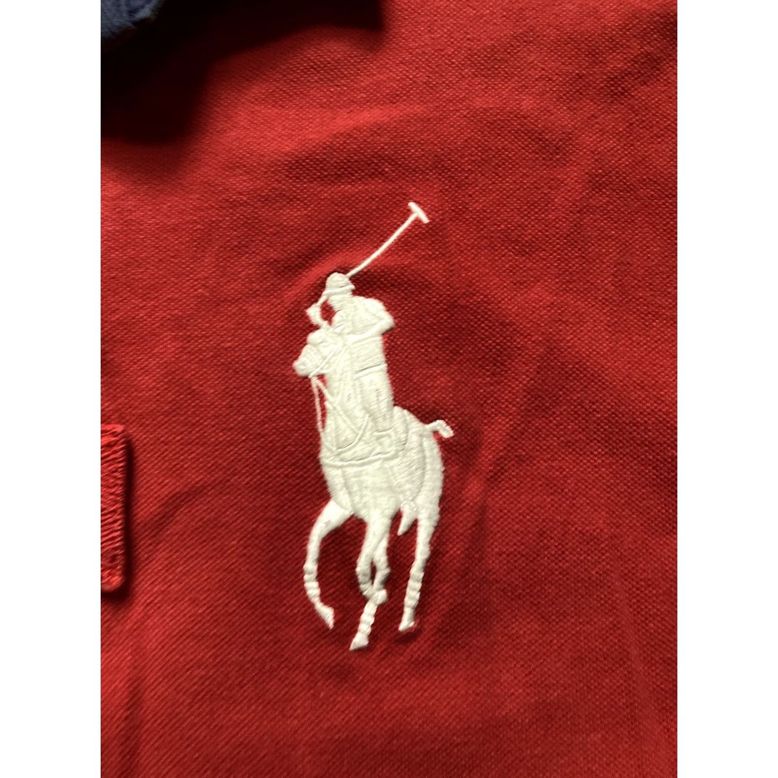 Polo Ralph Lauren VINTAGE Polo Ralph Lauren Shirt Mens Big 2X Blue Solid Short Sleeve Collared Nautical Polo Ralph Lauren Big Pony Sailboat Boat Yacht Club Mens Size US XXL / EU 58 / 5 - 3 Thumbnail