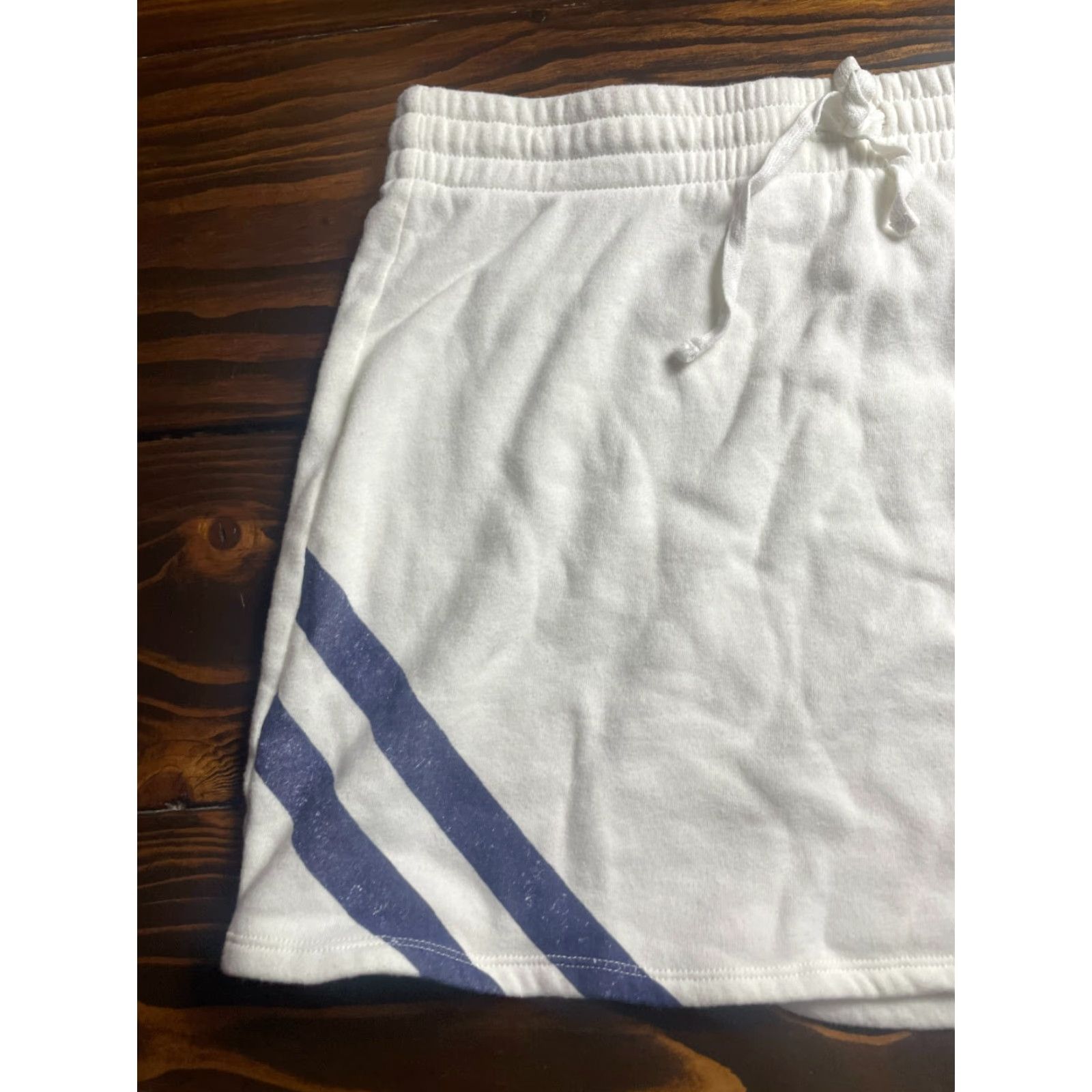Vintage Grayson Skirt Women's XL White Blue Short Sweat Skirt Mini Activewear Size 40" / US 18 - 3 Thumbnail
