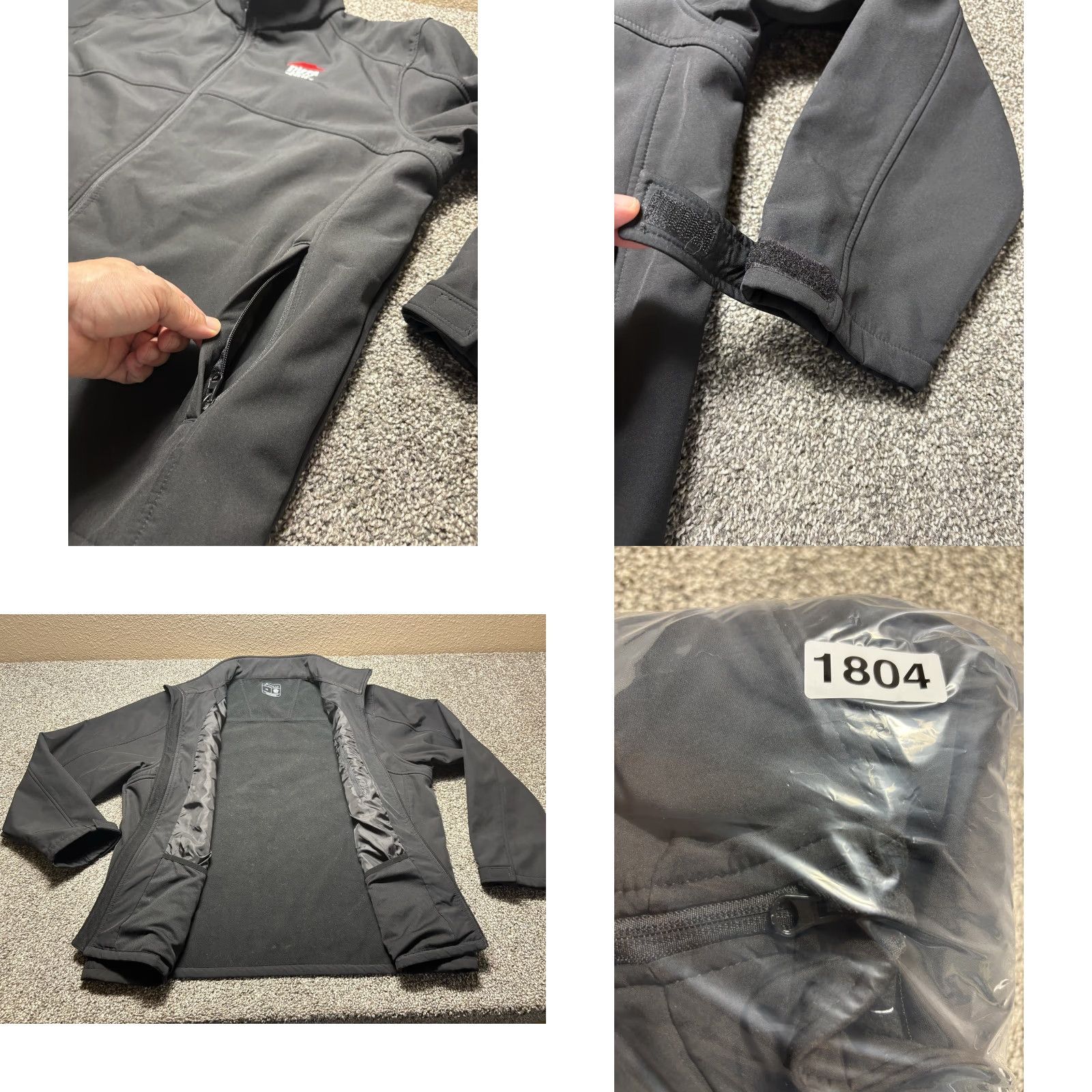 VINTAGE Pizza Hut Employee Jacket Mens 2X Black Workwear Full Zip Soft Shell IQ Apparel