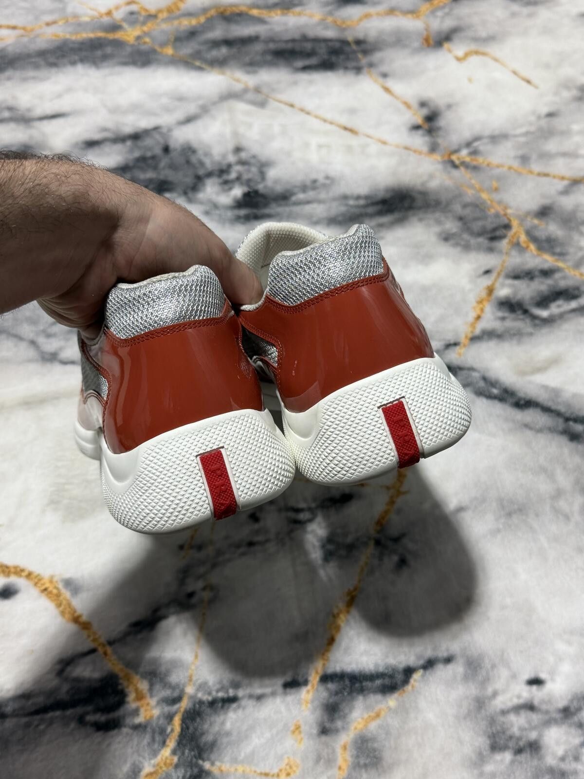 Prada Prada America’s Cup Low Orange Patent Leather - Sz12.5US Size US 12.5 / EU 45-46 - 5 Thumbnail